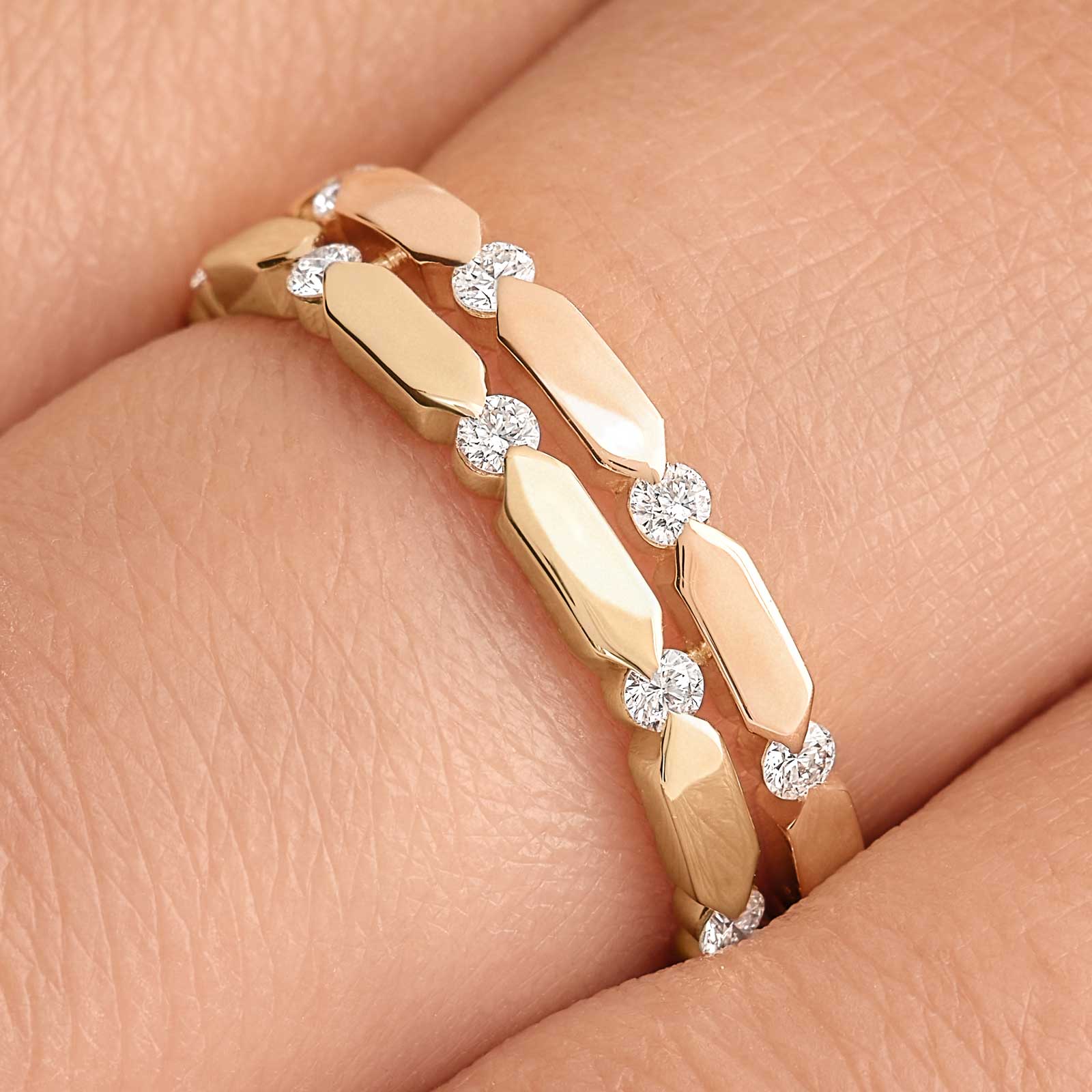 Ring Yellow and rose gold Diamond MET Duo S 4