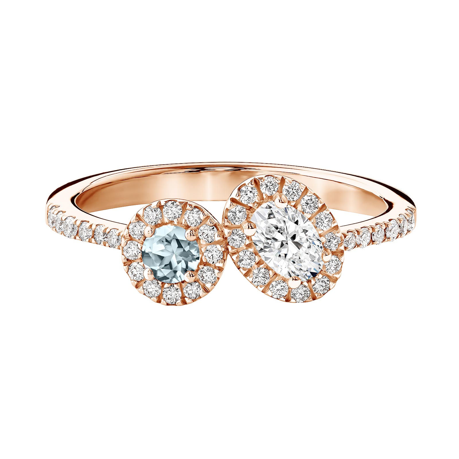 Ring Roségold Aquamarin und diamanten AlterEgo Ovale 1