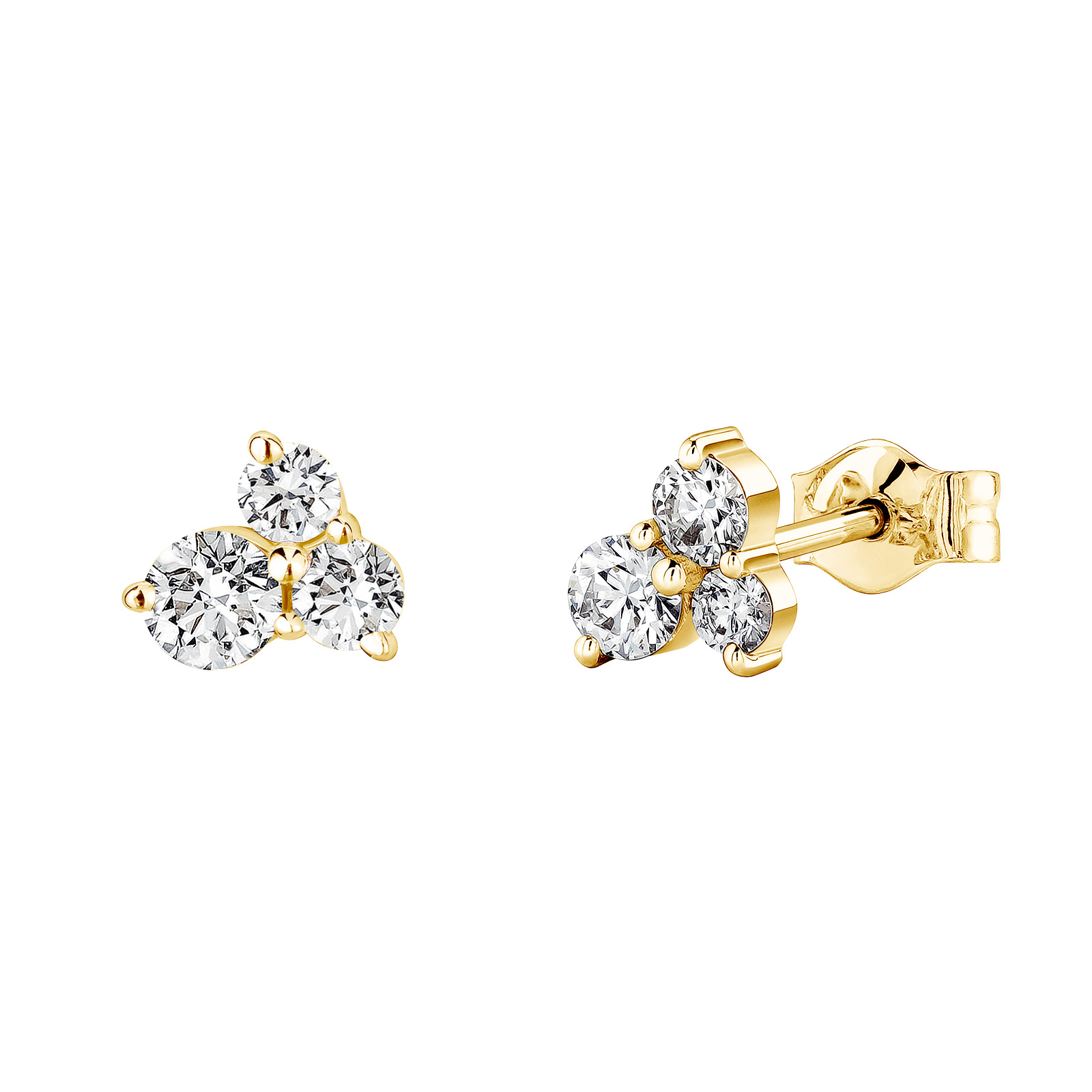 Boucles d'oreilles Or jaune Diamant Mini EverBloom 1