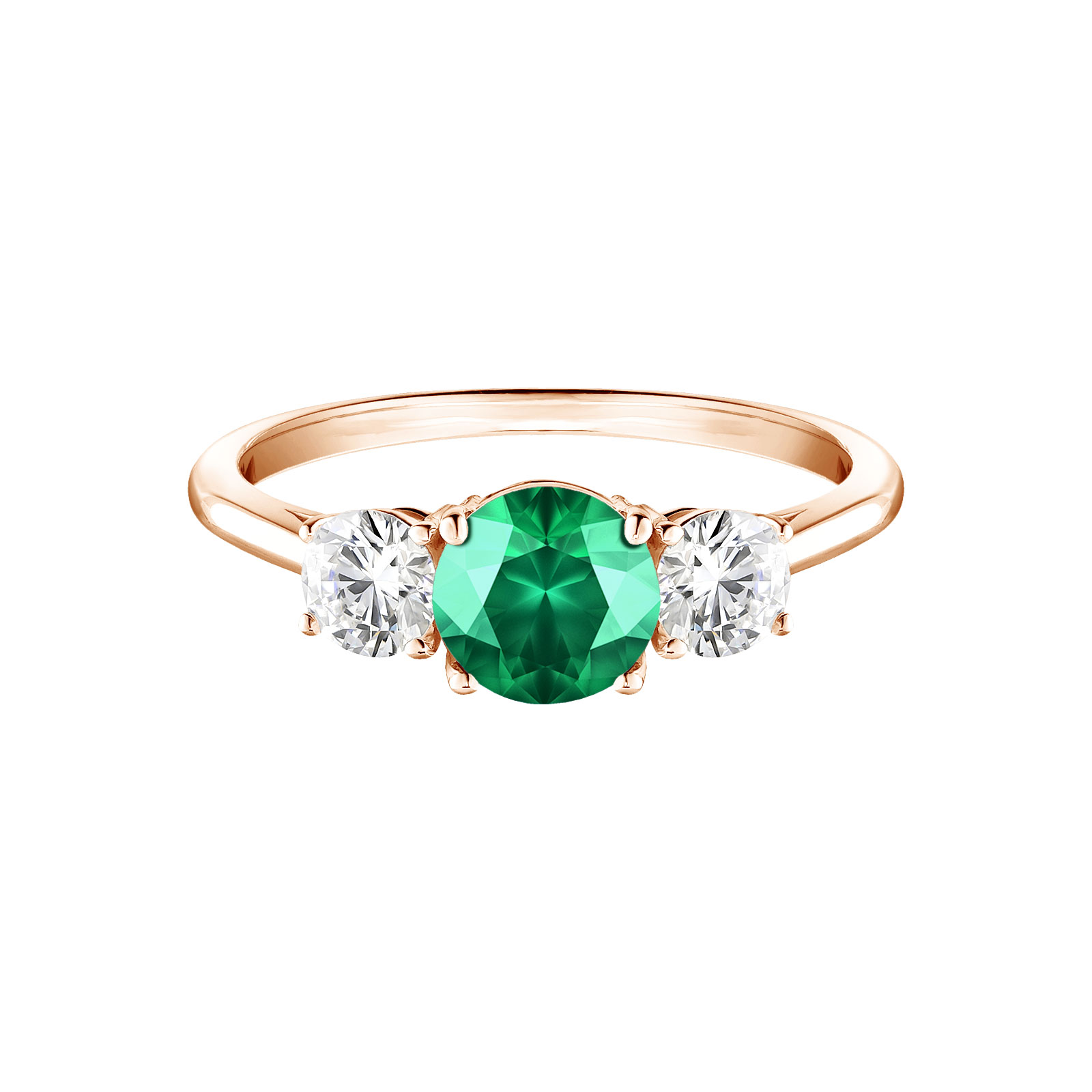 Ring Rose gold Emerald Little Lady Duo 1