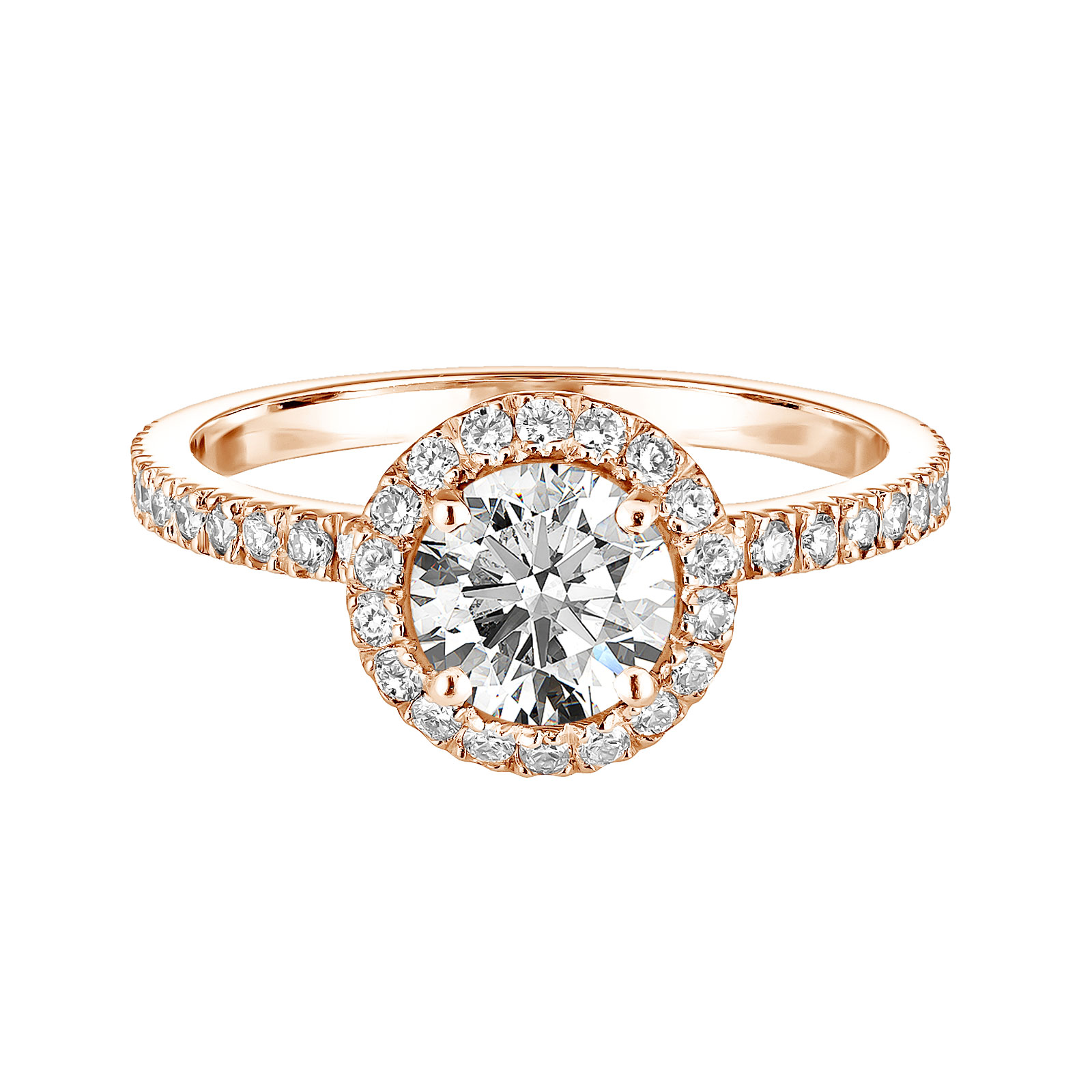 Ring Roségold Diamant Rétromantique L Pavée 1