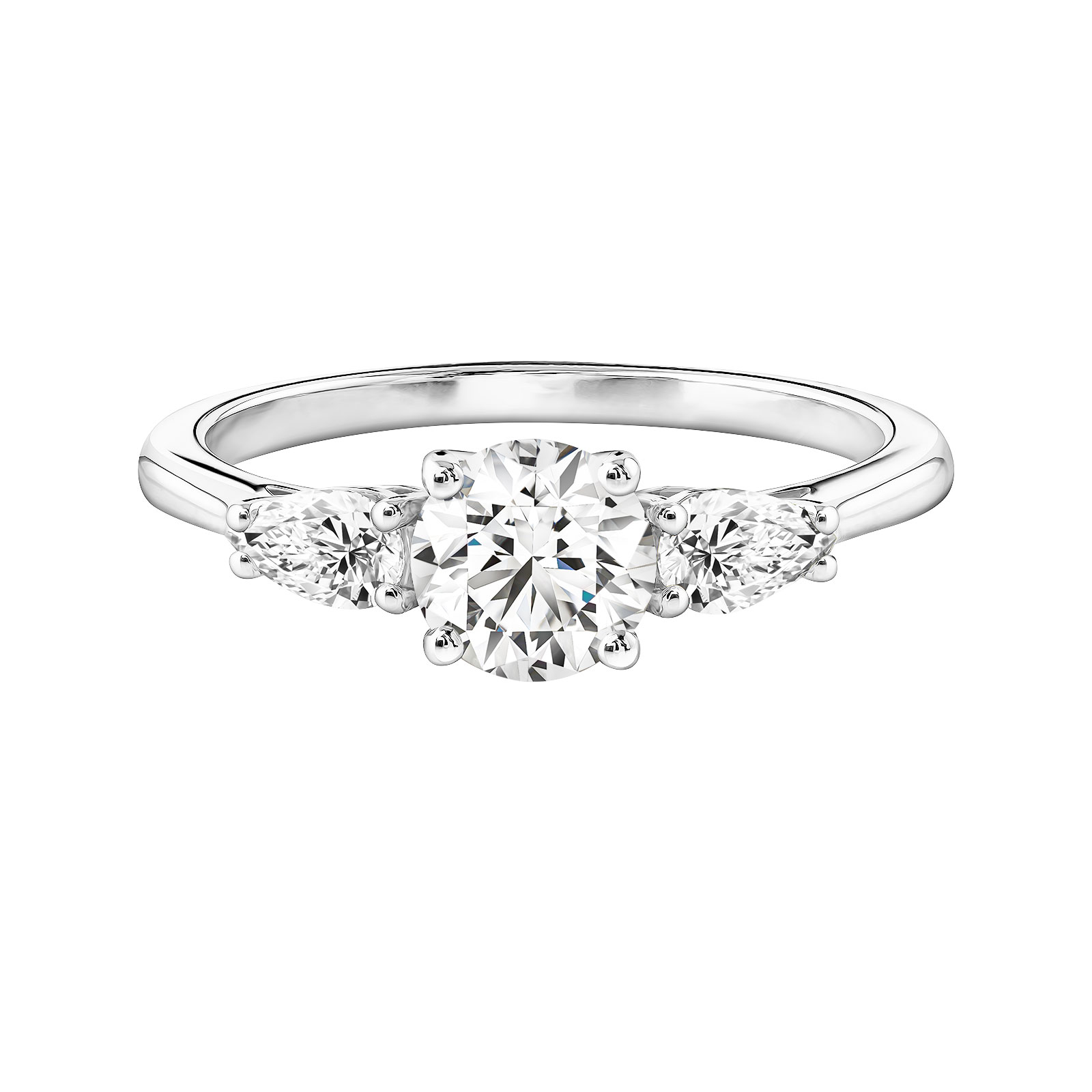 Ring White gold Diamond Lady Duo de Poires 1