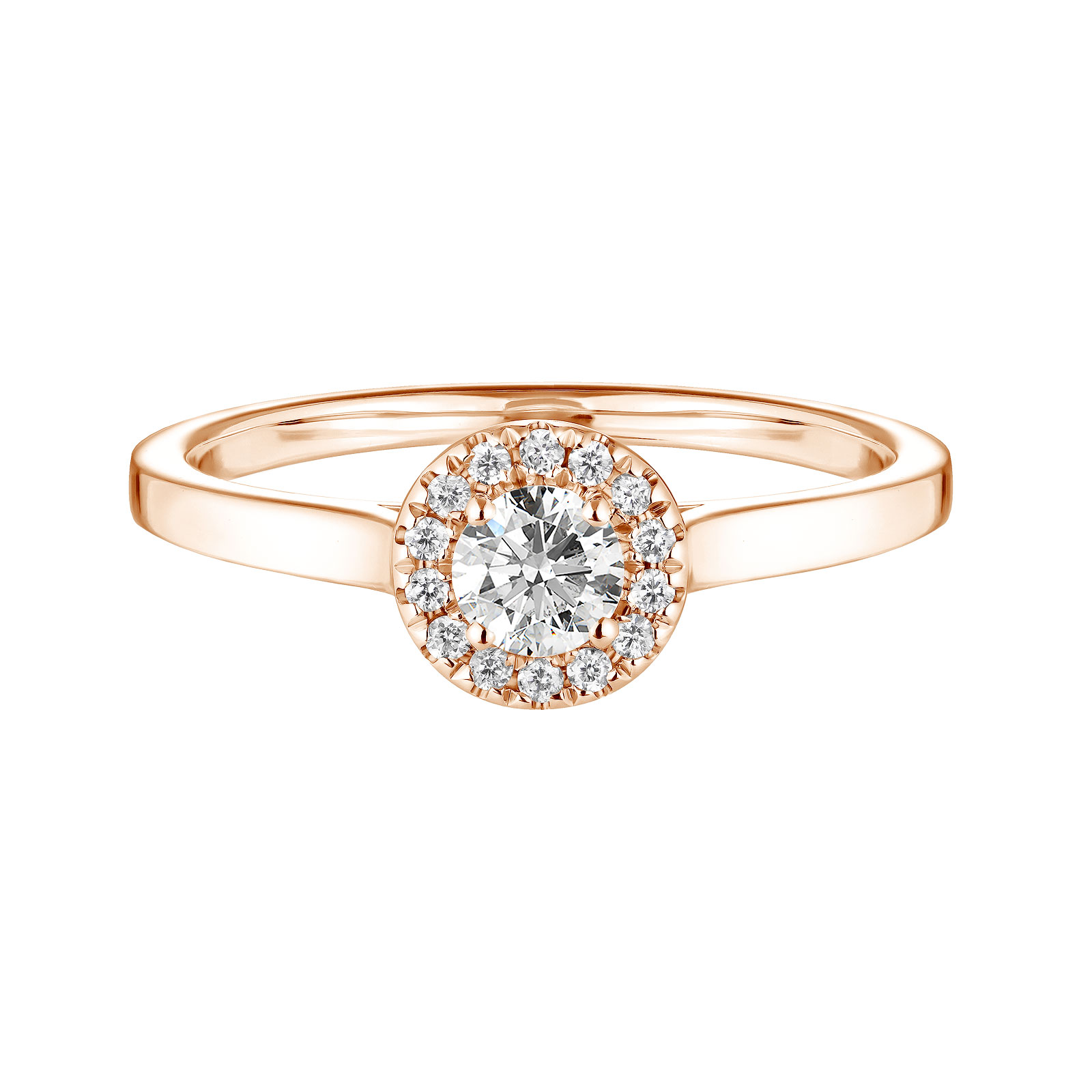 Bague Or rose Diamant R tromantique S Gemmyo