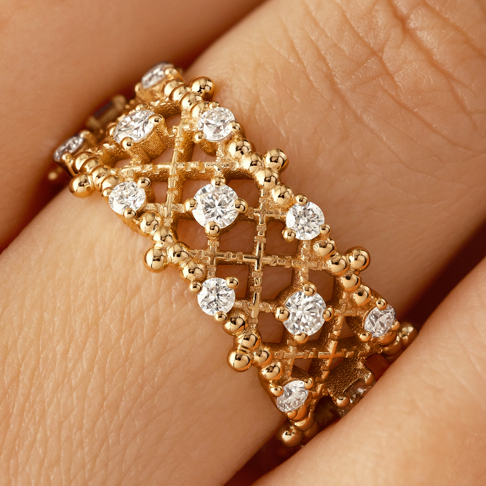 Ring Yellow gold Diamond Little RétroMilano Prima 3