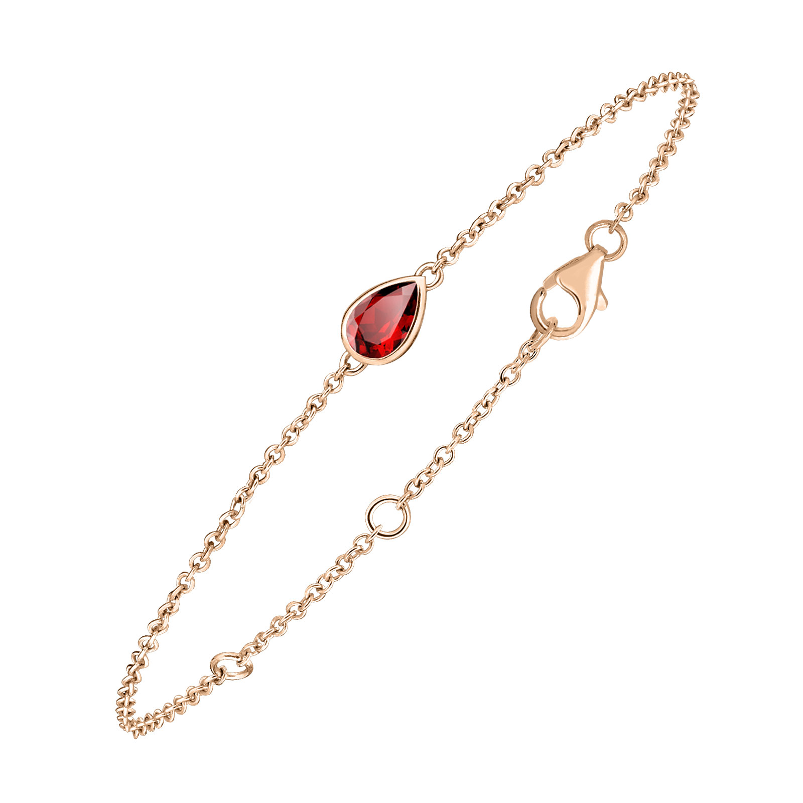 Bracelet Rose gold Garnet Gemmyorama 1
