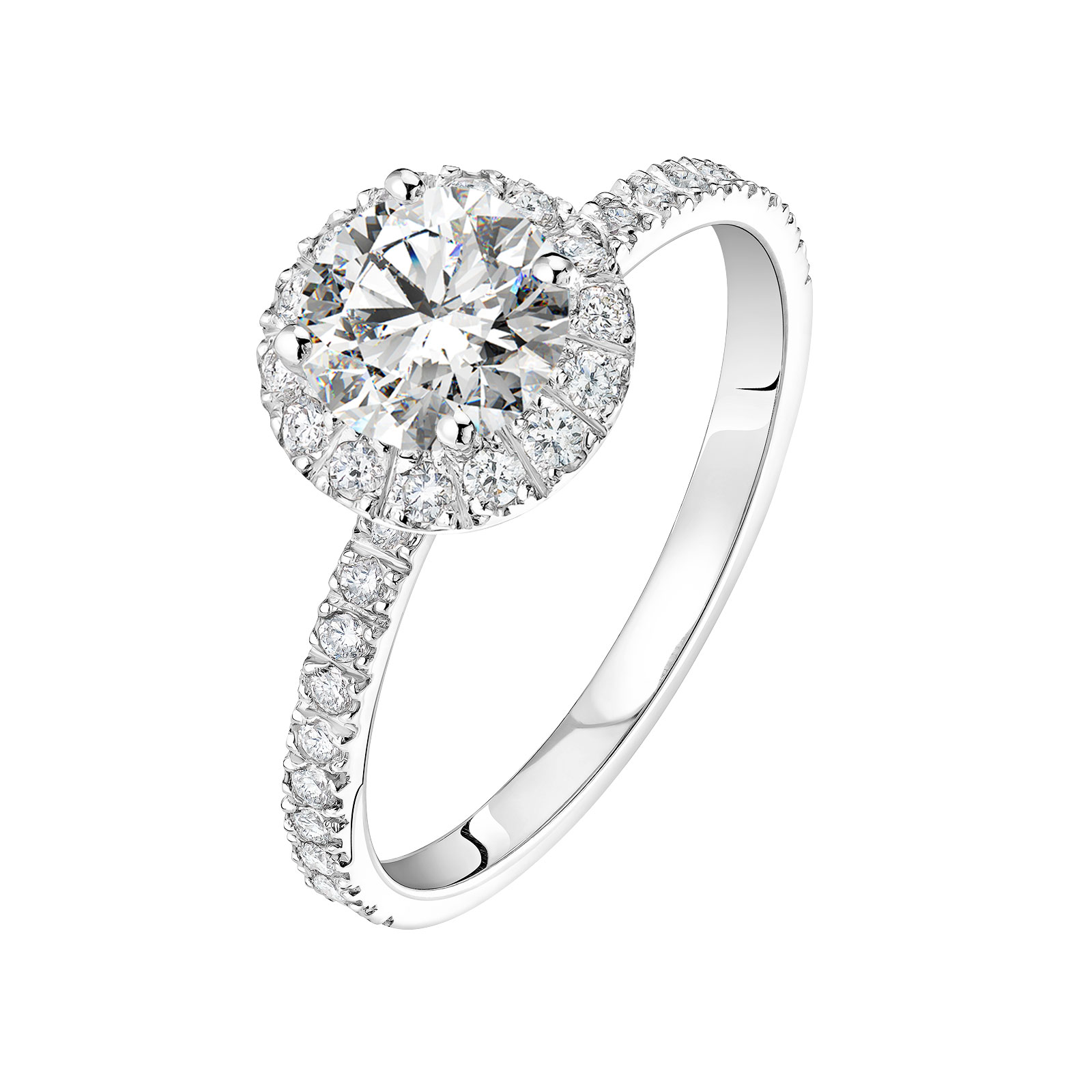 Ring White gold Diamond Rétromantique L Pavée 1