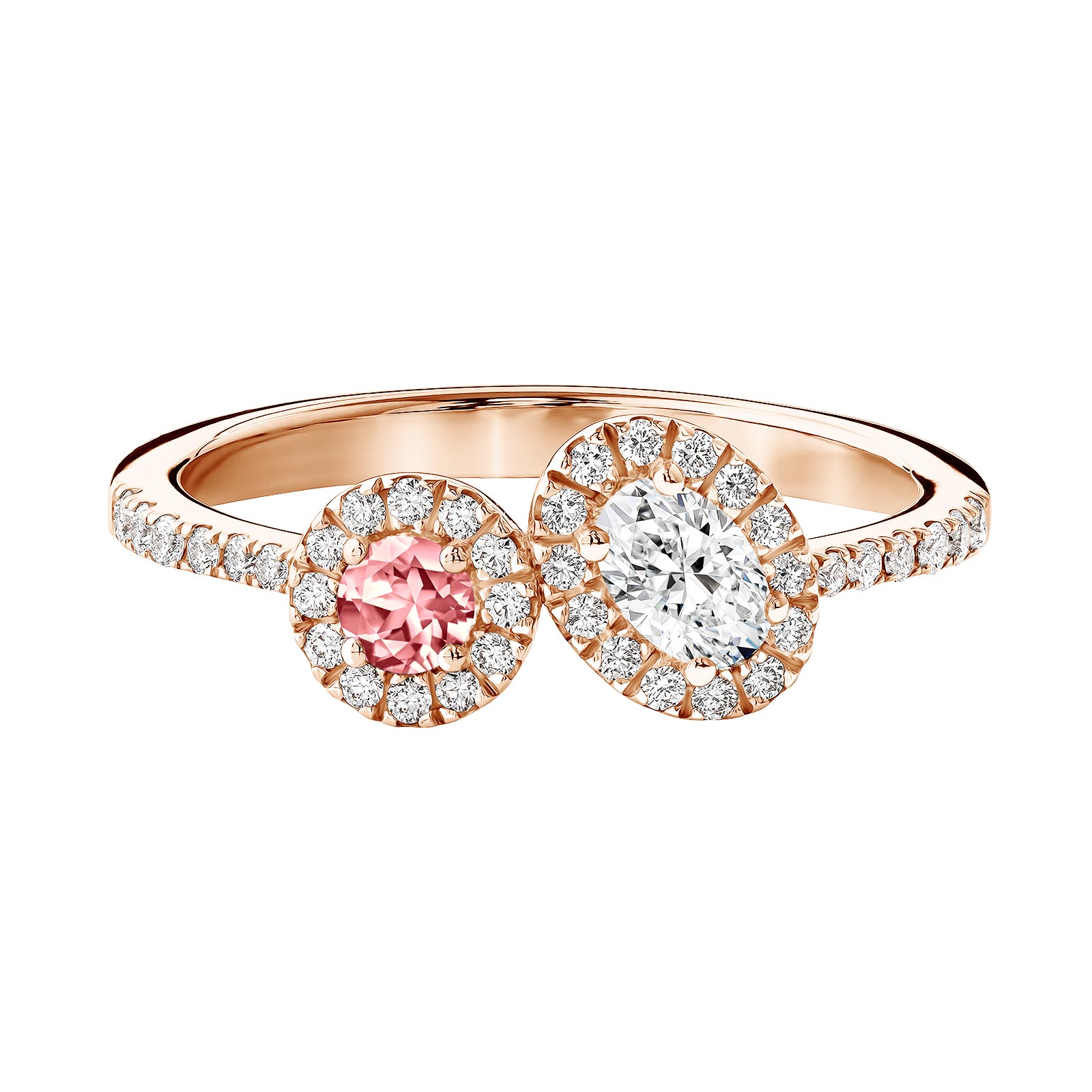 Ring Roségold Turmalin und diamanten AlterEgo Ovale 1