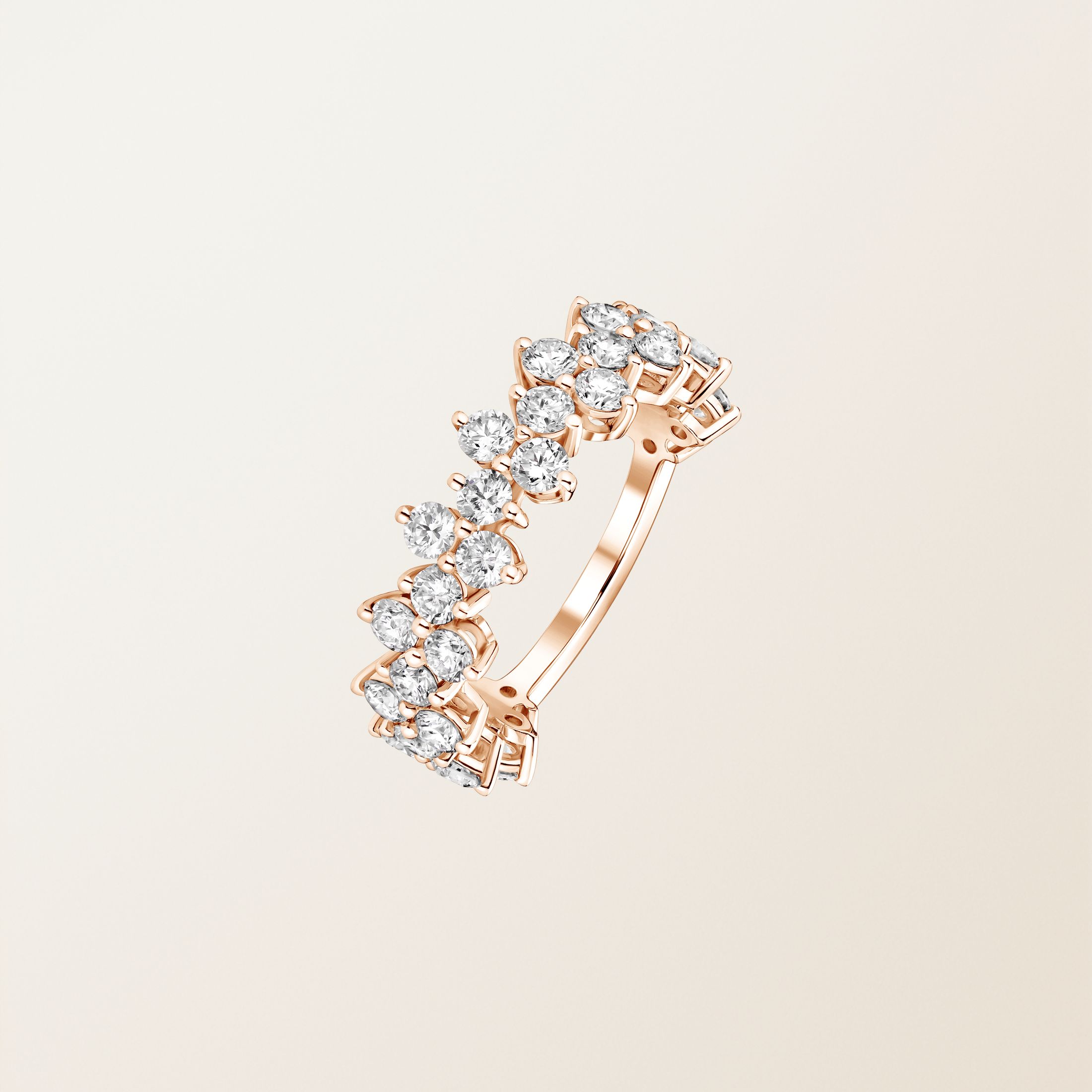 Bague Or rose Diamant Paris 1901 Prima