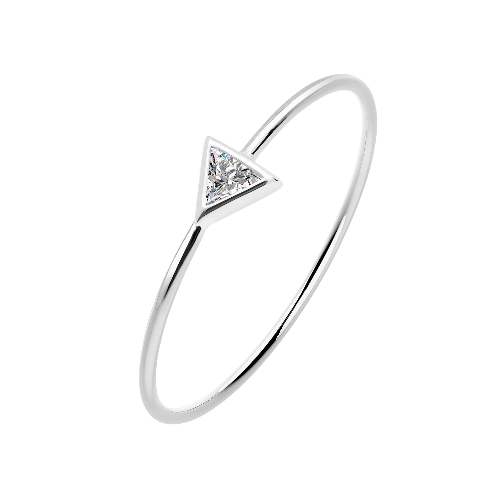 Ring White gold Diamond Gemmyorama Triangle 1