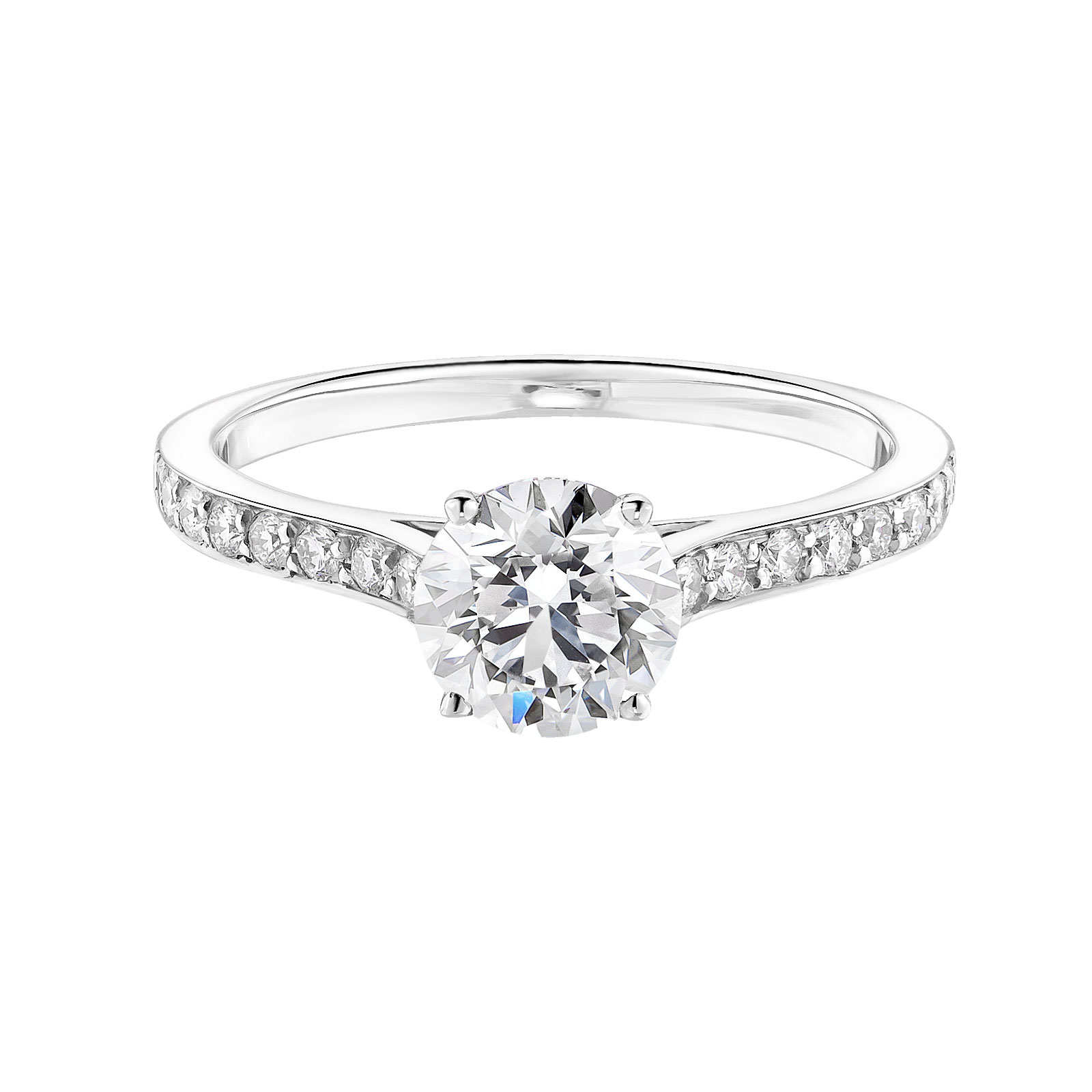Ring Platinum Diamond Lady Pavée 1 ct 1