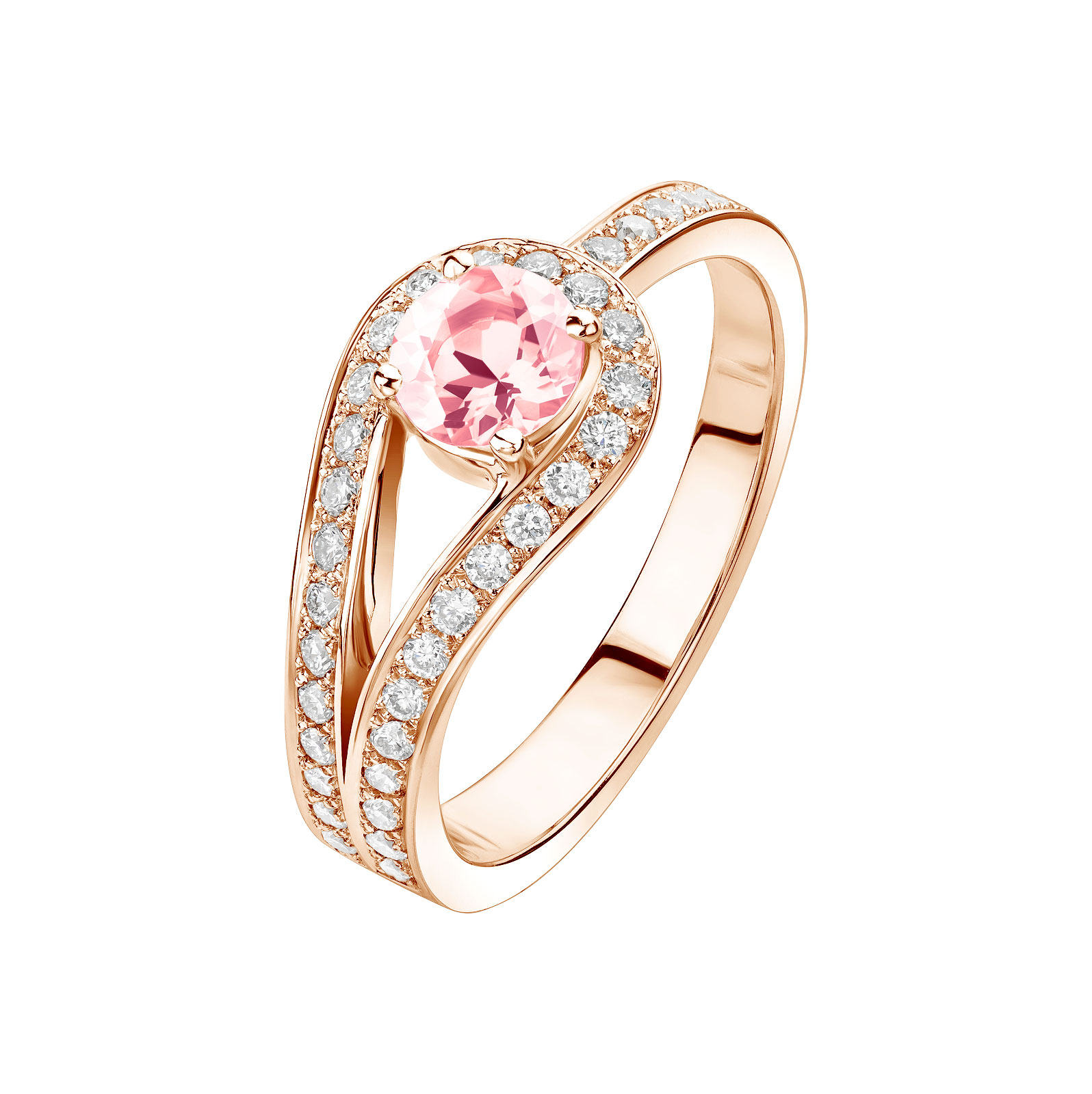 Ring Rose gold Tourmaline and diamonds Romy 1