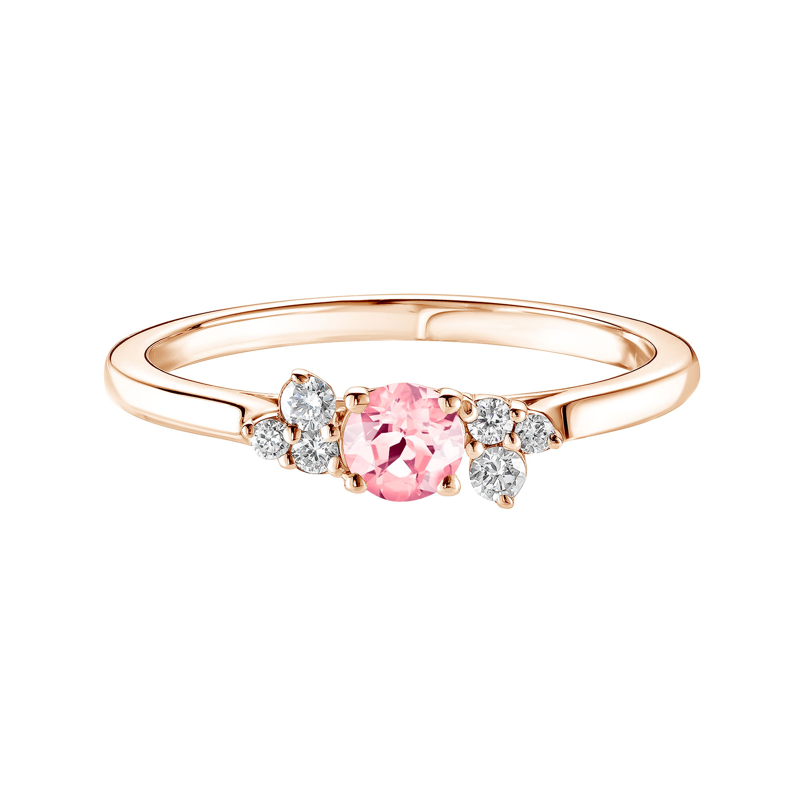 Ring Rose gold Tourmaline and diamonds Baby EverBloom 1