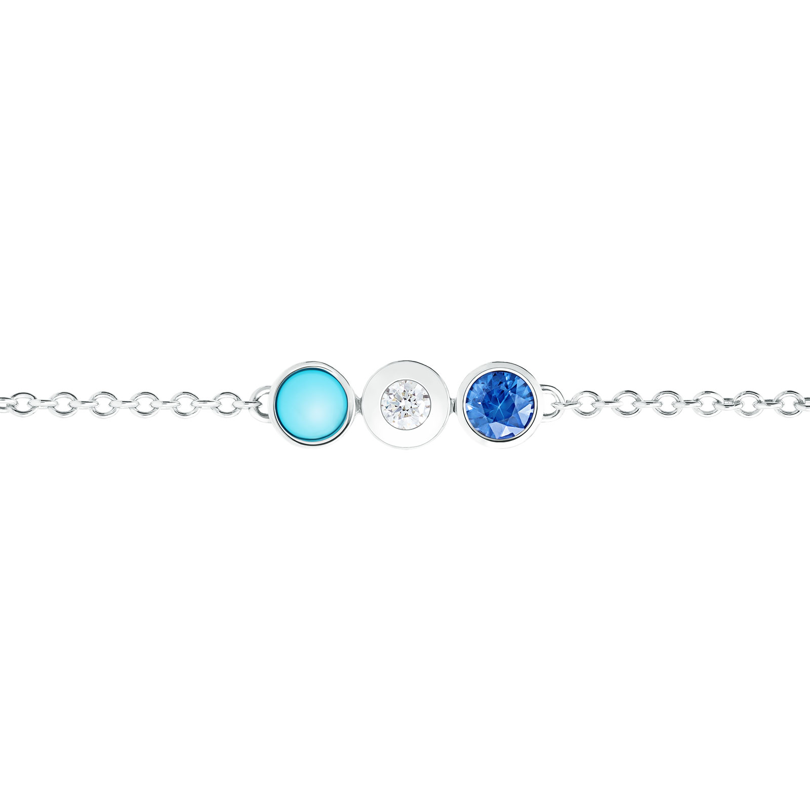 Gemmyorama Trio Bleu White Gold Bracelet Gemmyo