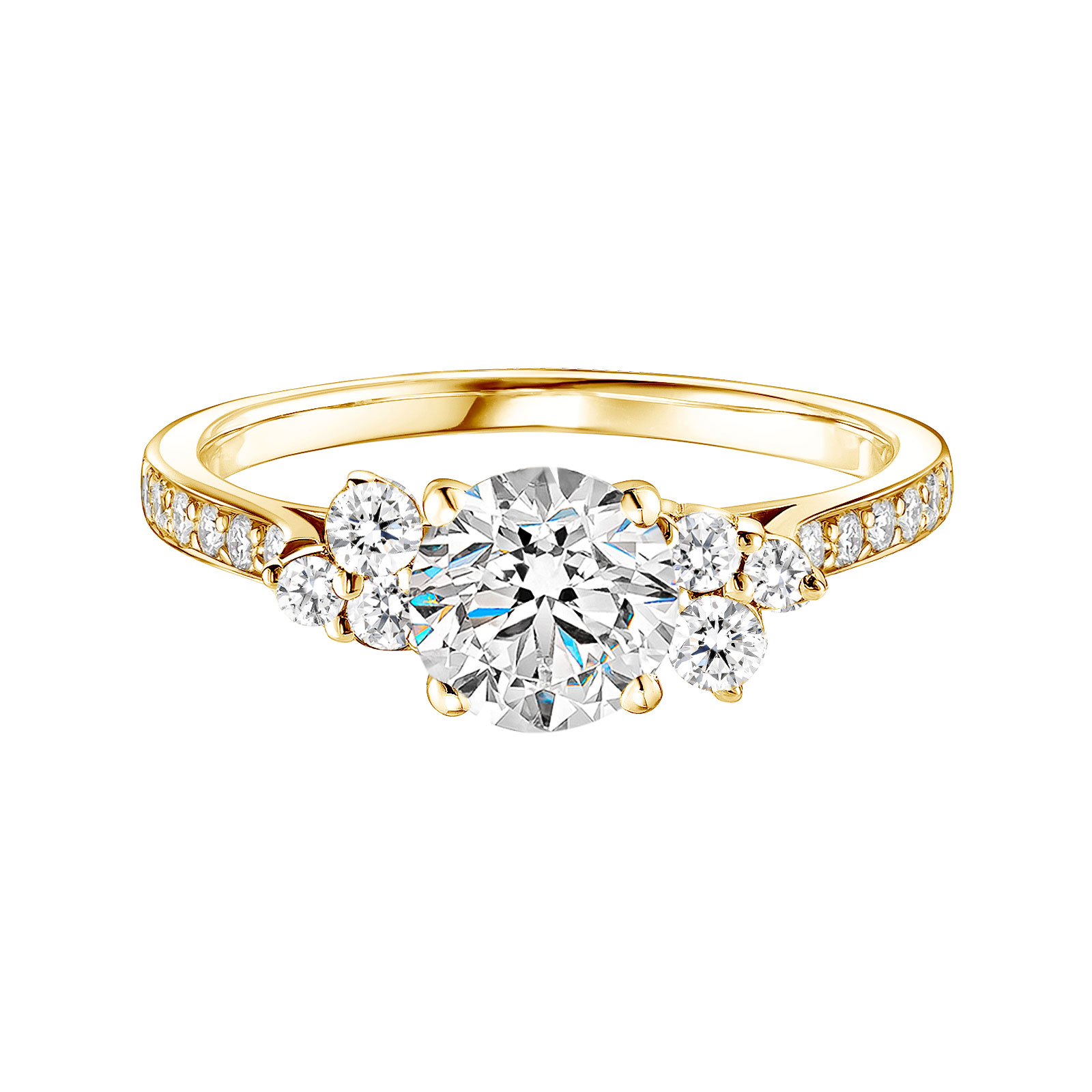 Ring Yellow gold Diamond Baby EverBloom 6 mm Pavée 1