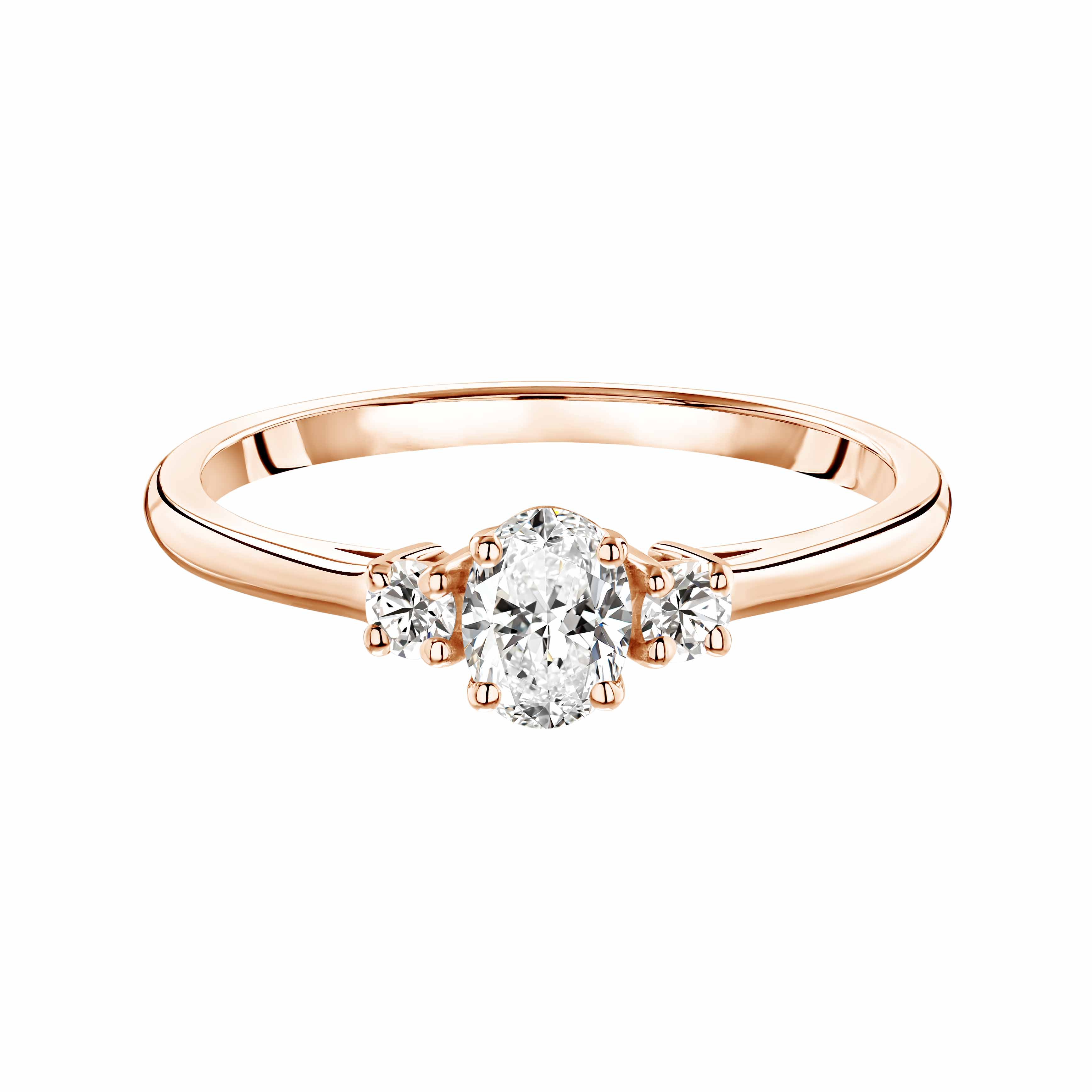 Ring Roségold Diamant Baby Lady Duo Ovale 1