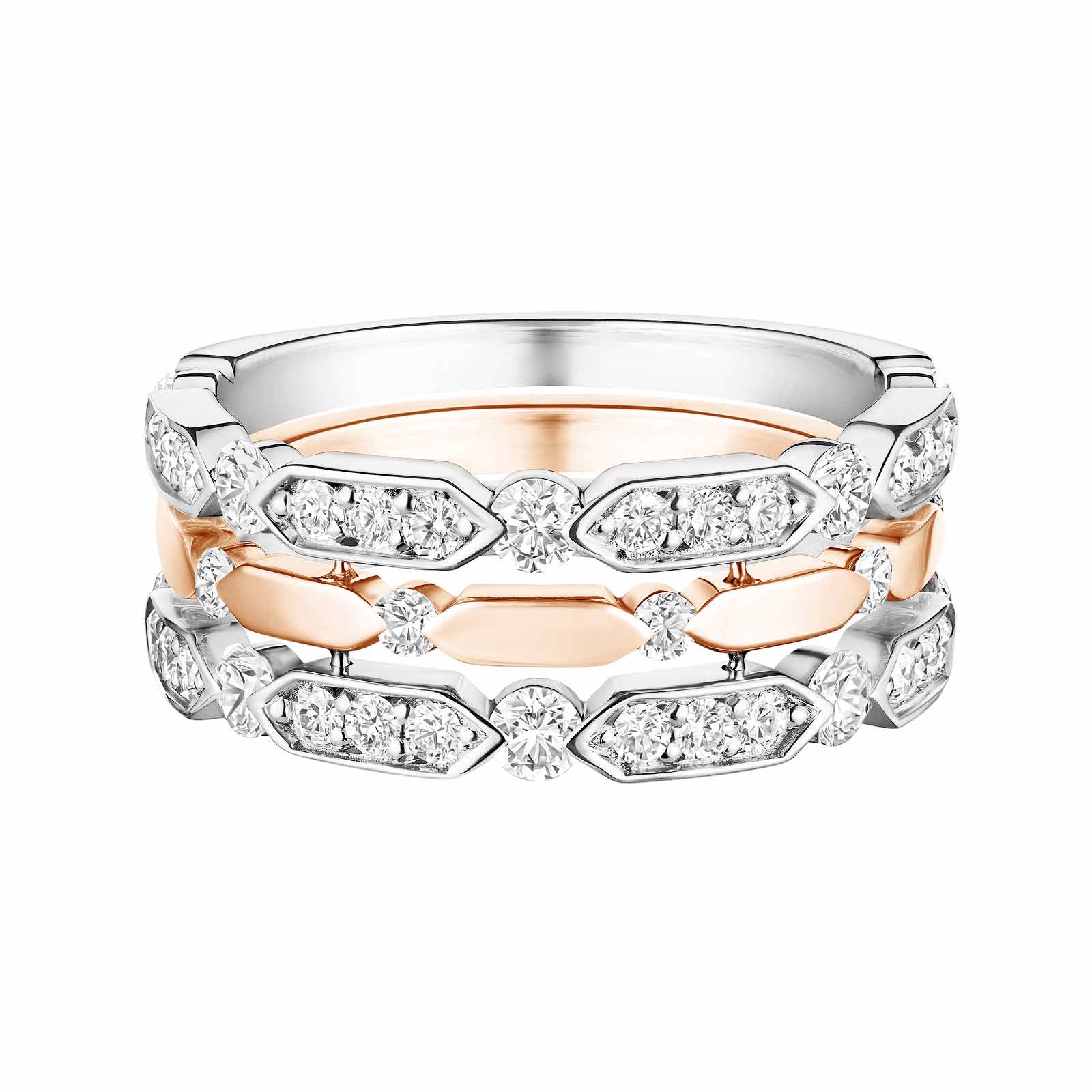 Ring Rosé- und Weißgold Diamant MET Prima 1