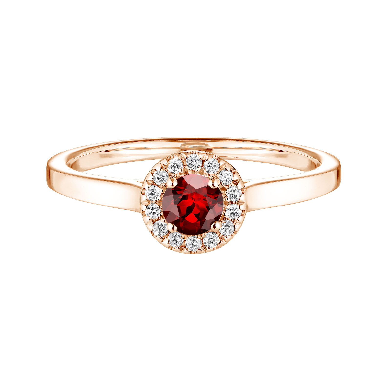 Bague grenat or discount rose