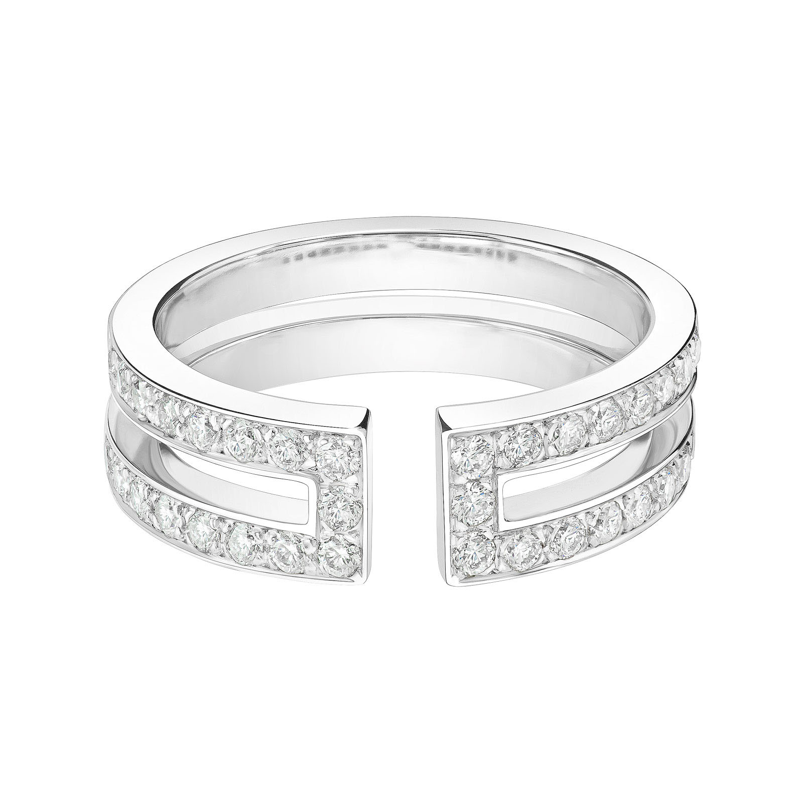 Ring White gold Diamond Ariane Pavée 1