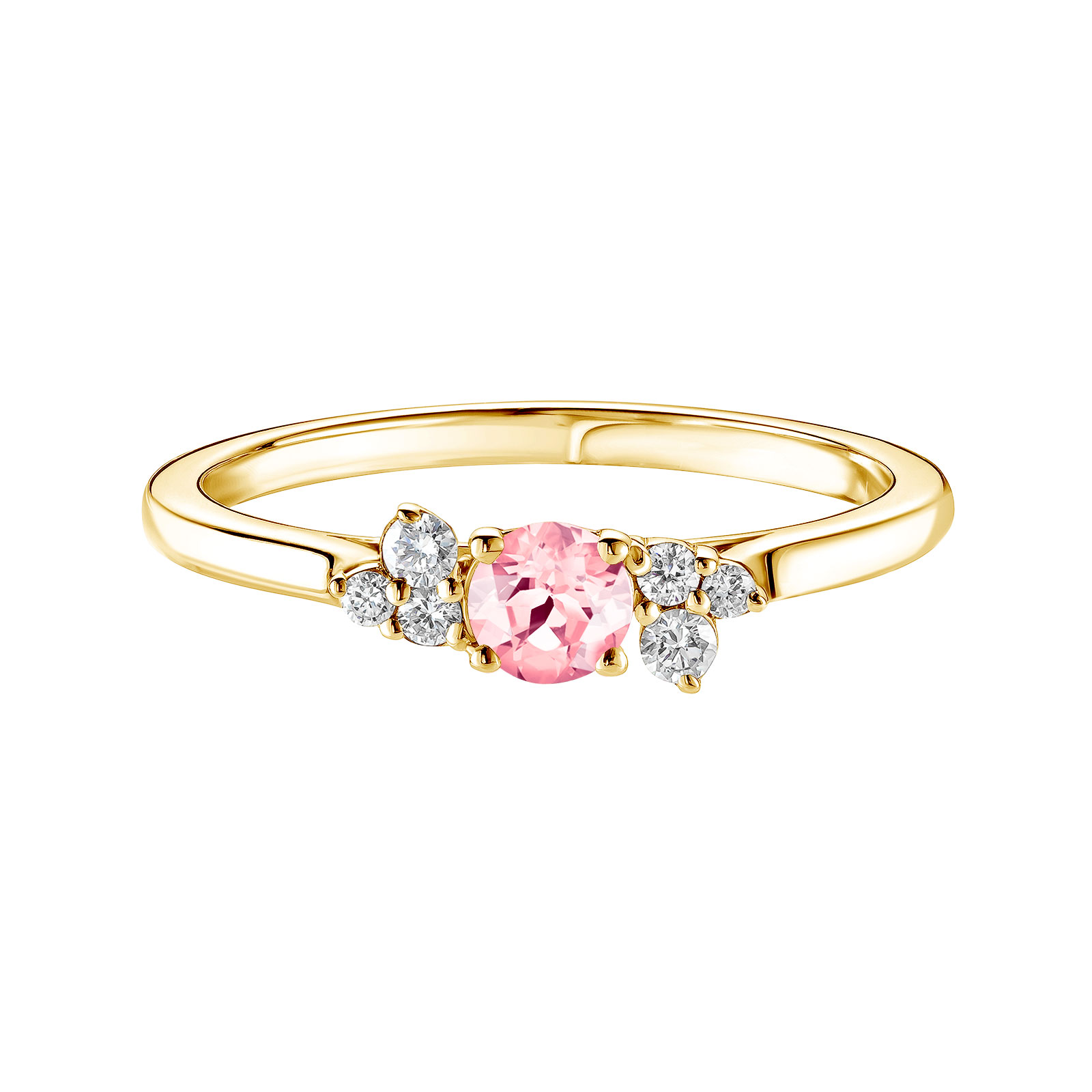 Ring Yellow gold Tourmaline and diamonds Baby EverBloom 1