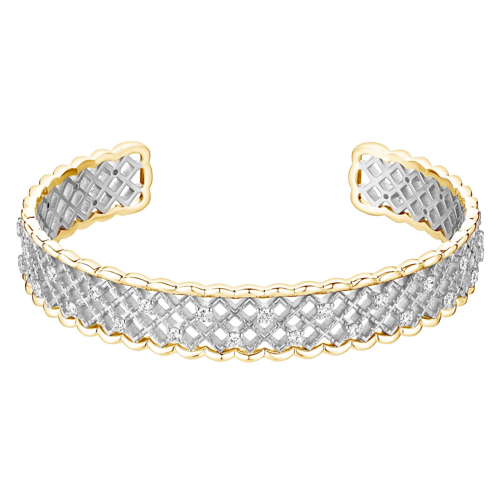 Bracelet Or blanc et jaune Diamant RétroMilano 1