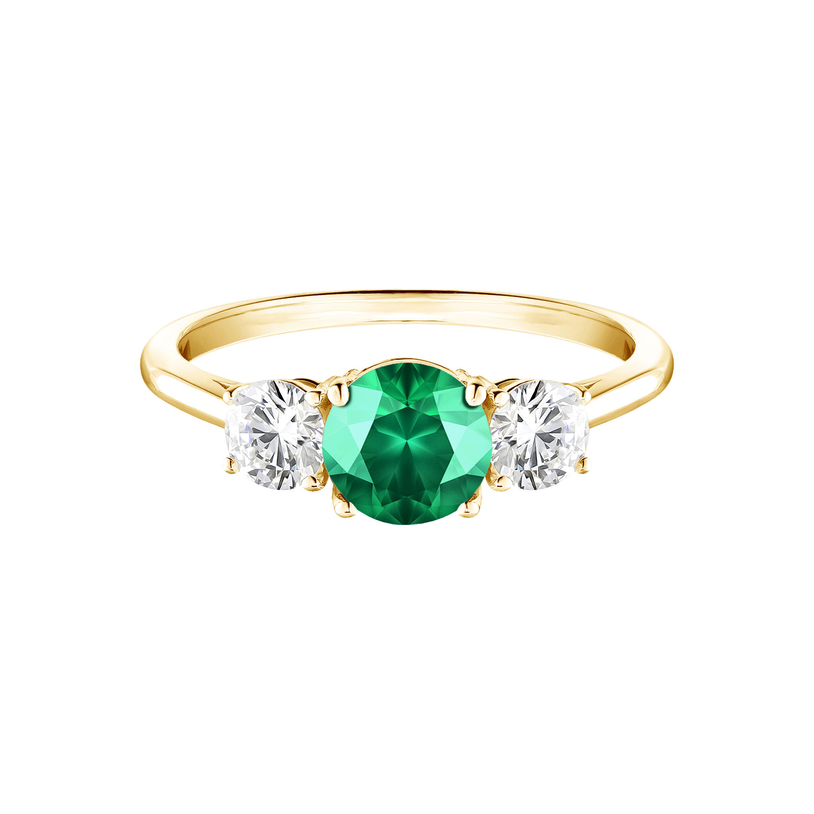 Ring Yellow gold Emerald Little Lady Duo 1