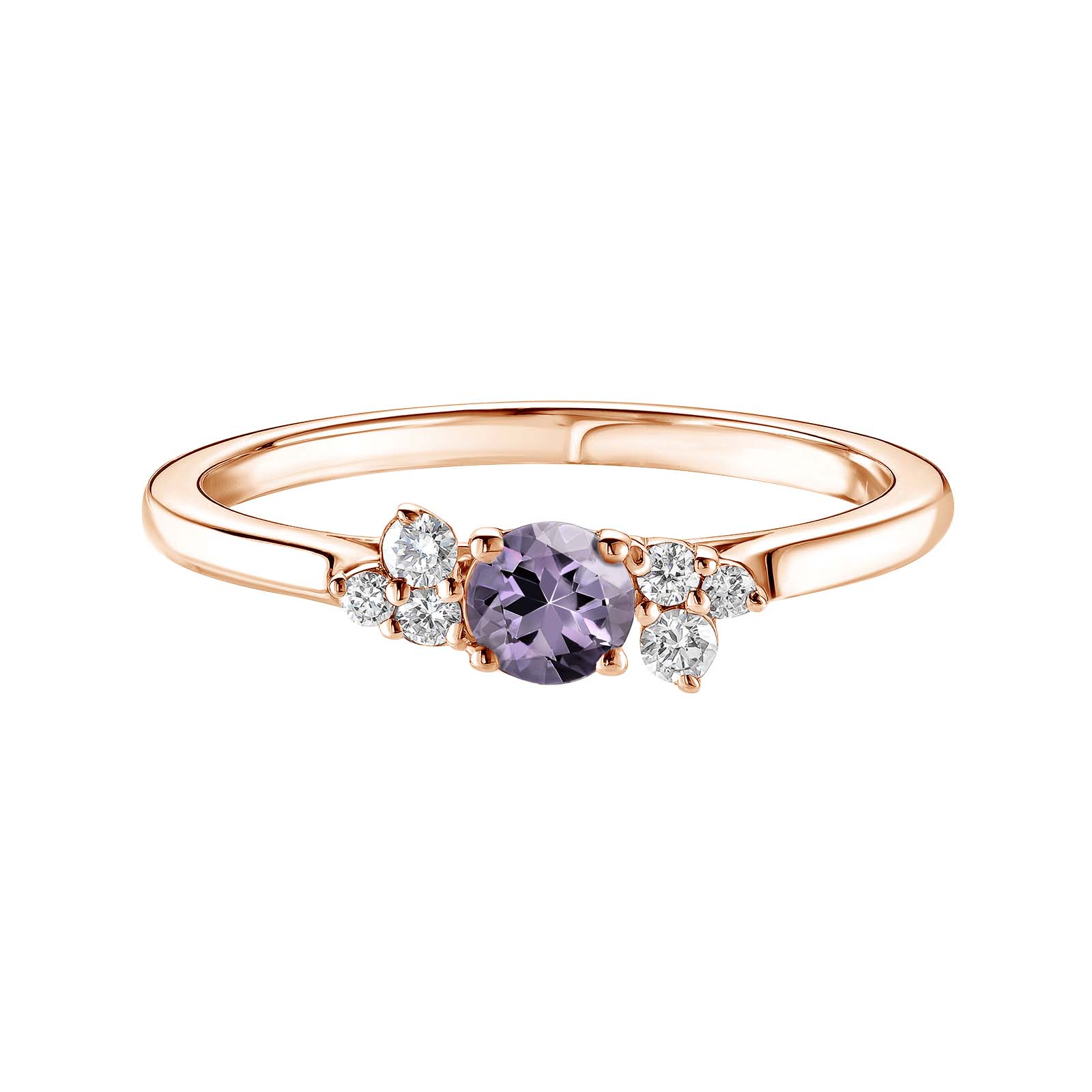 Ring Rose gold Lavender Spinel and diamonds Baby EverBloom 1