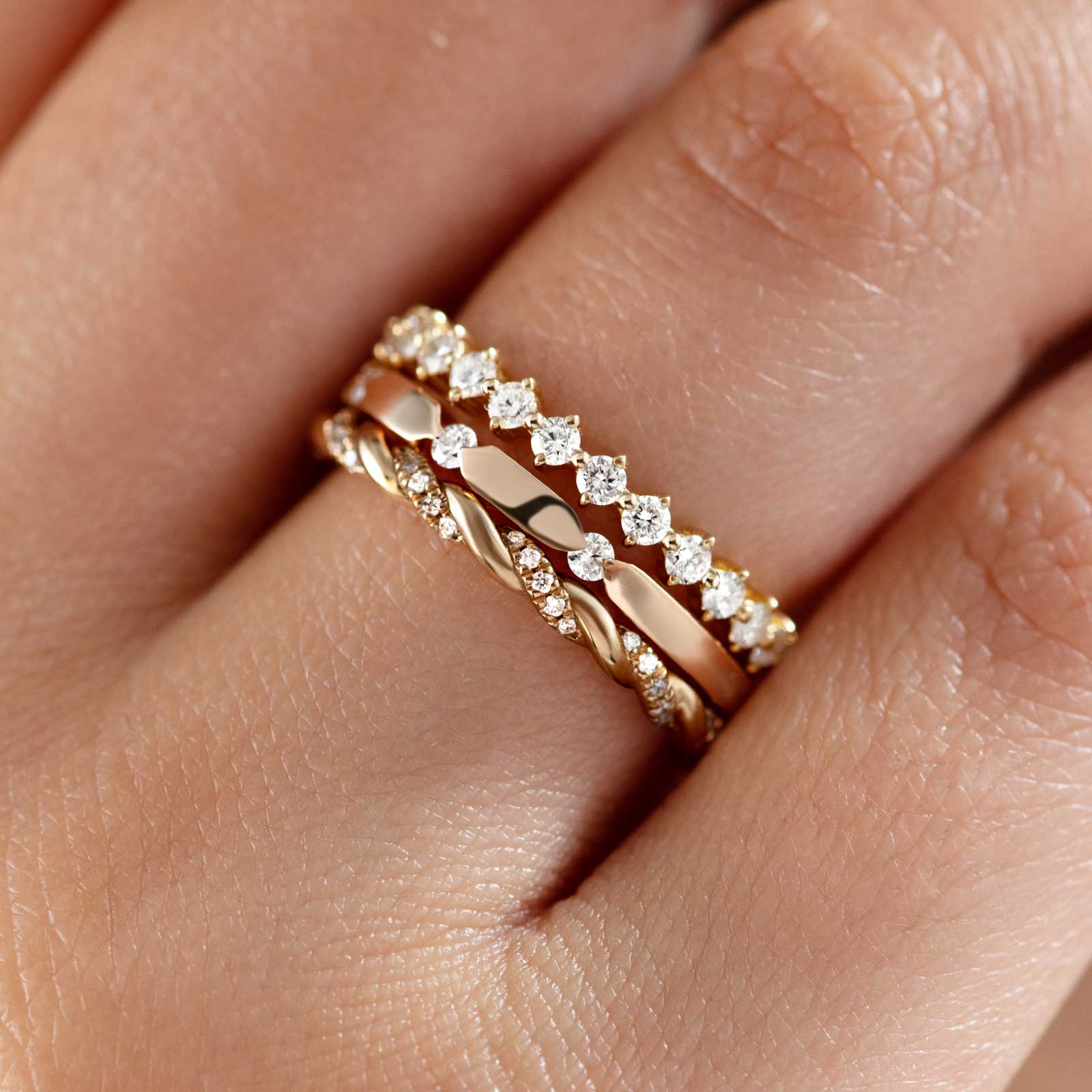 Ring Rose gold Diamond Capucine pavée 4