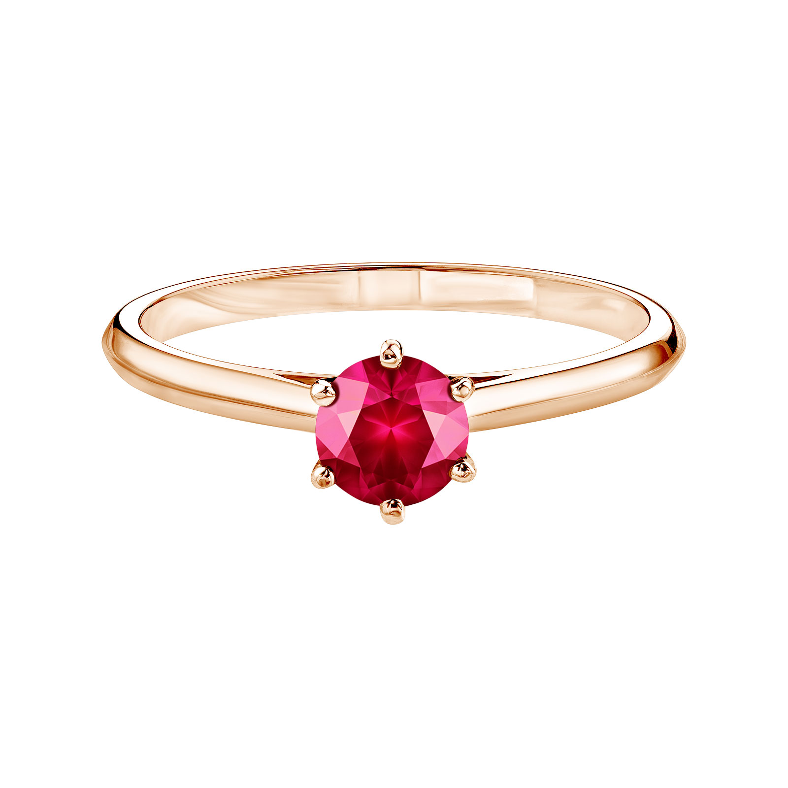 Bague Or rose Rubis Little Lady 1