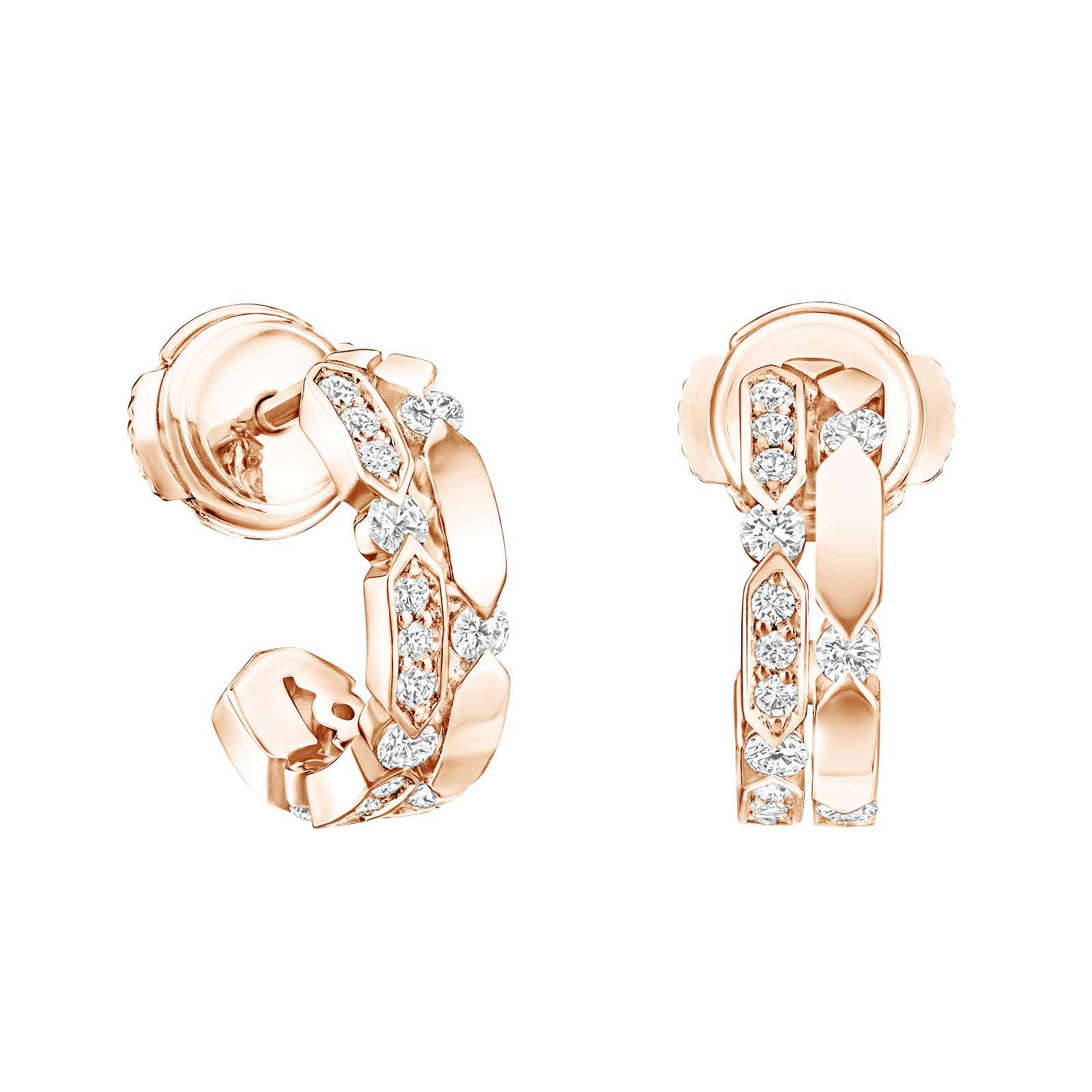 Earrings Rose gold Diamond MET 1