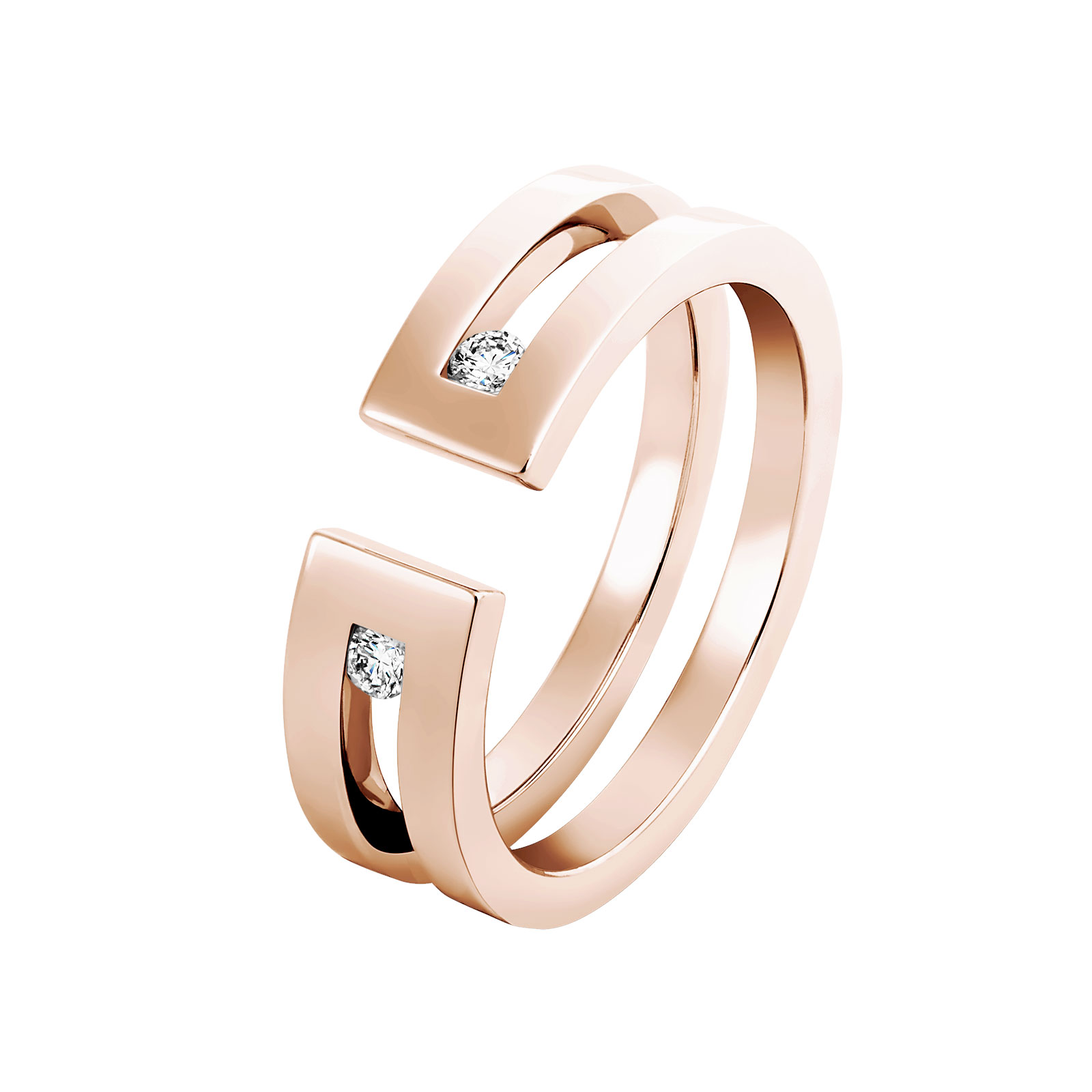 Ring Roségold Diamant Thésée Duo 1