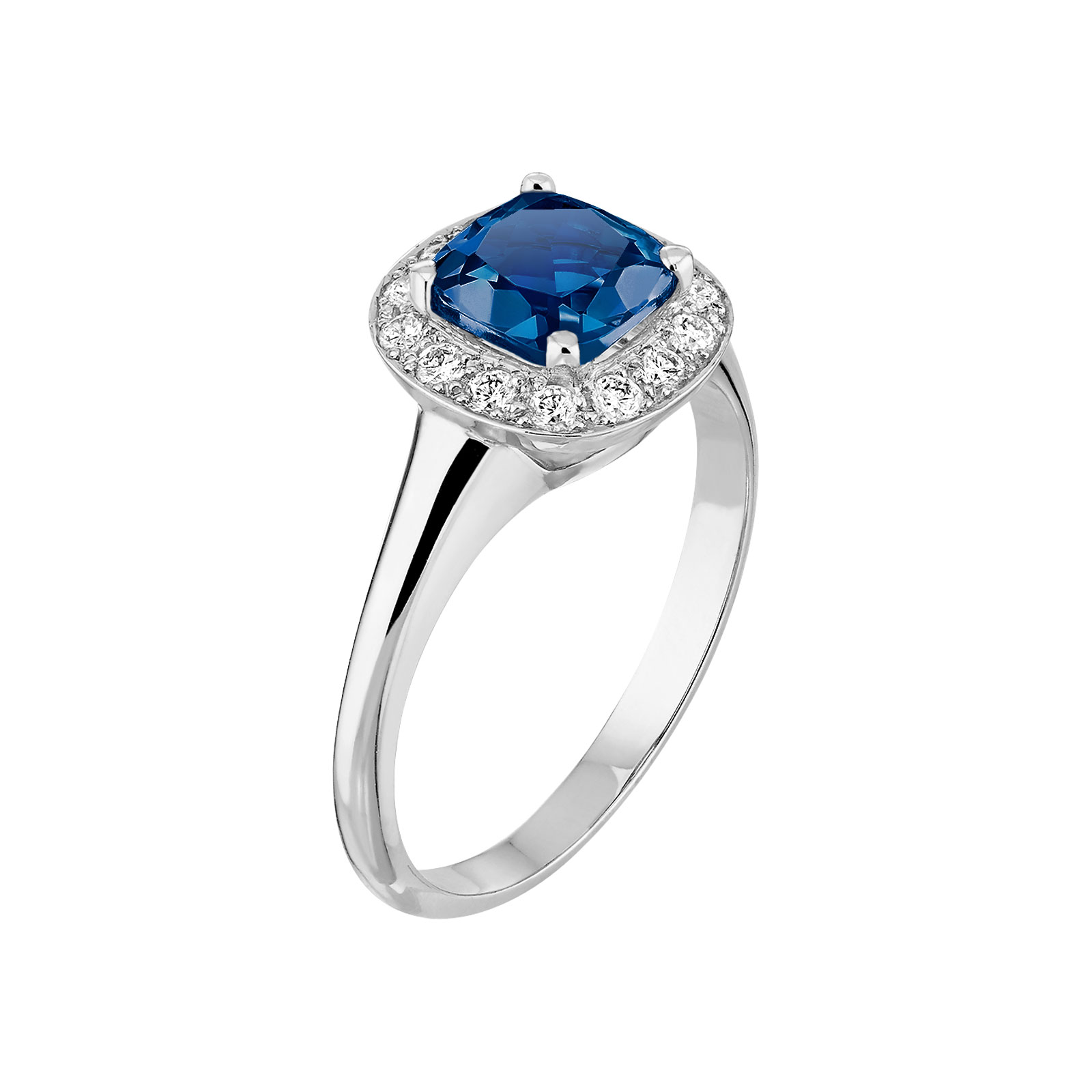 Platine Bagues Saphir Bleu Bagues Diamant