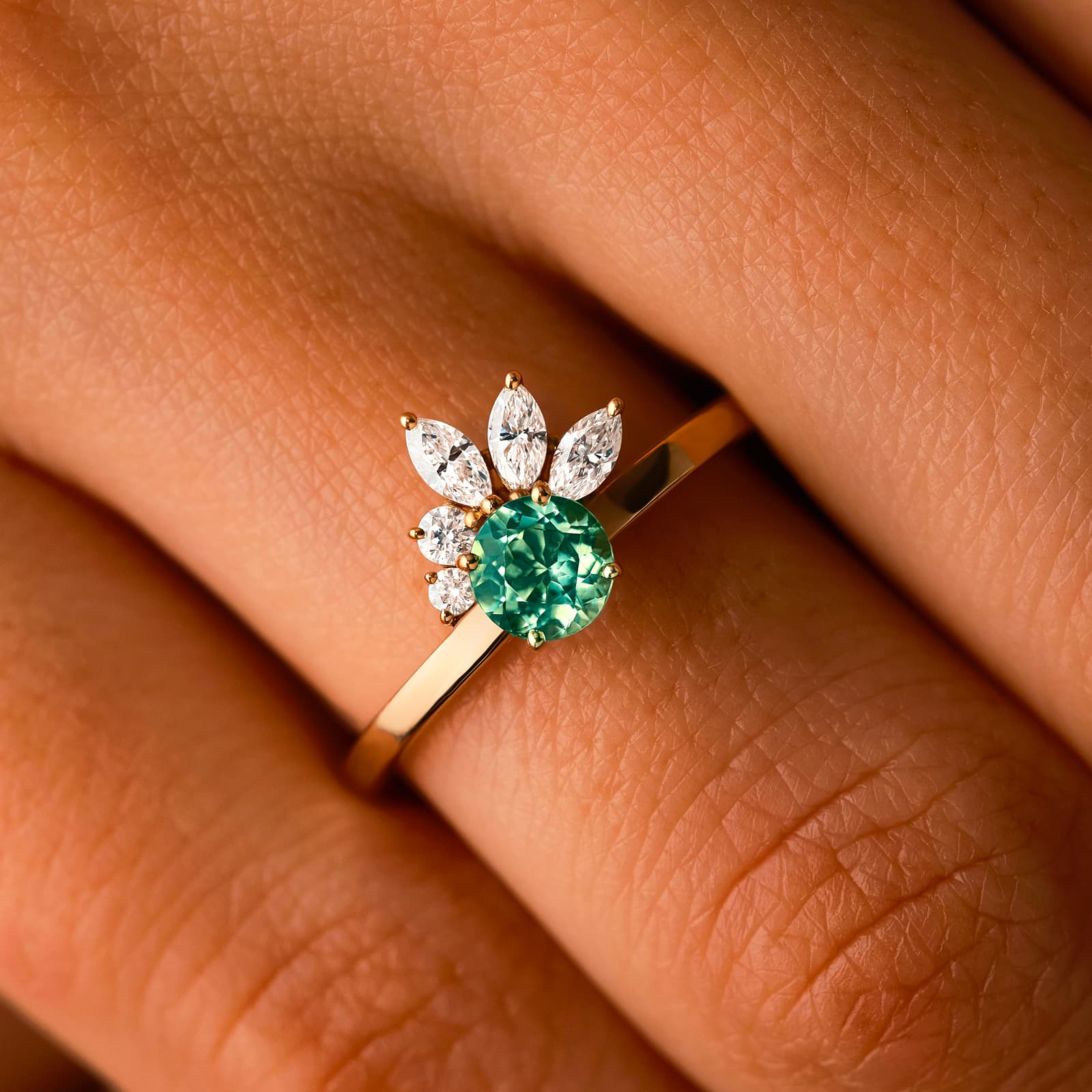 Bague Or blanc Saphir et diamants Little EverBloom 4
