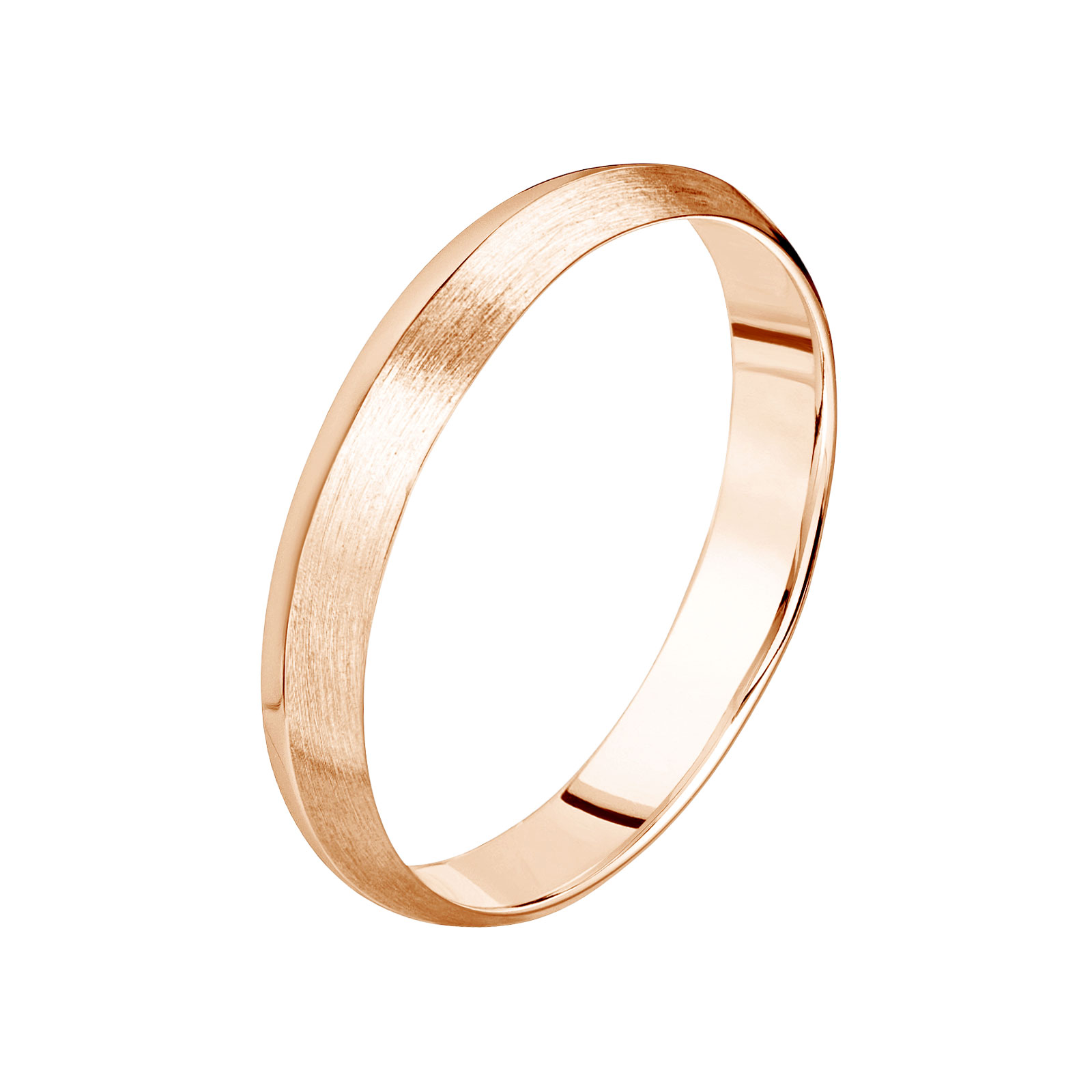 結婚指輪 ピンクゴールド Thésée Love Brossée 3,5 mm 1