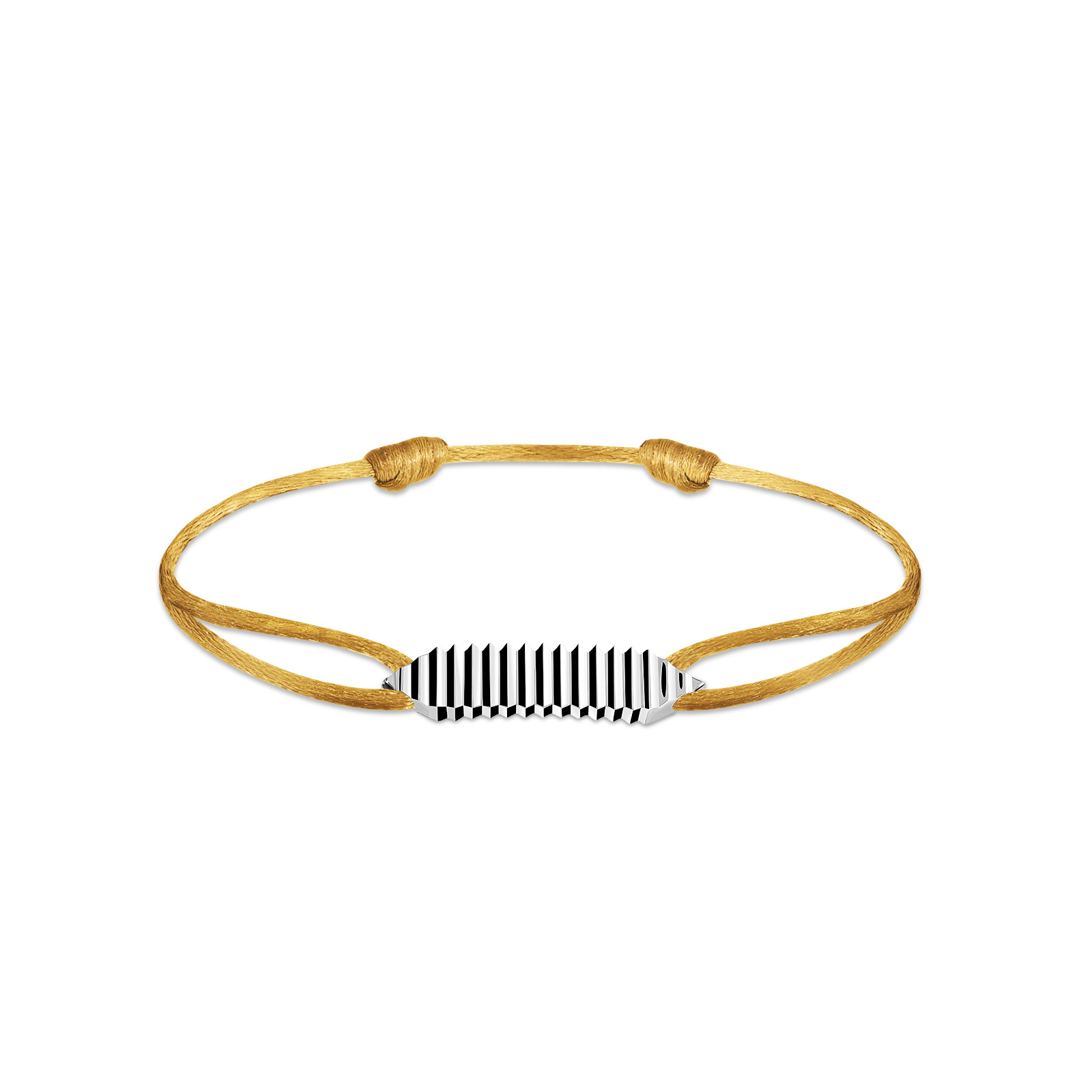 Kordel-Armband Weißgold Entaille Crans 1