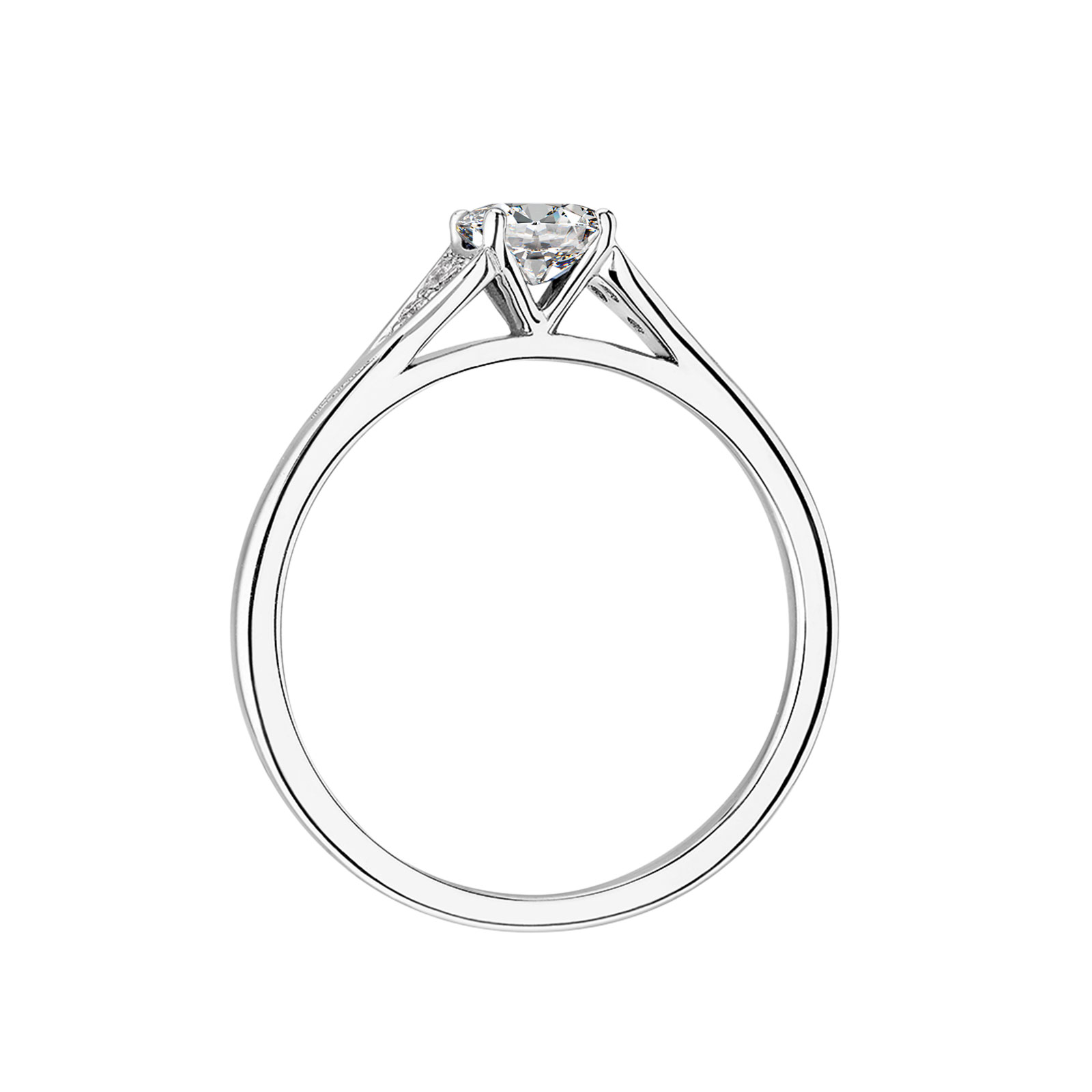 Bague Or blanc Diamant Lady Trio | Gemmyo