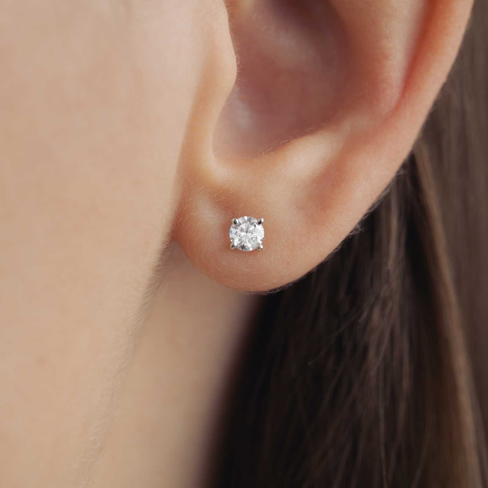 Boucles d'oreilles diamant - Puces d'oreilles diamant