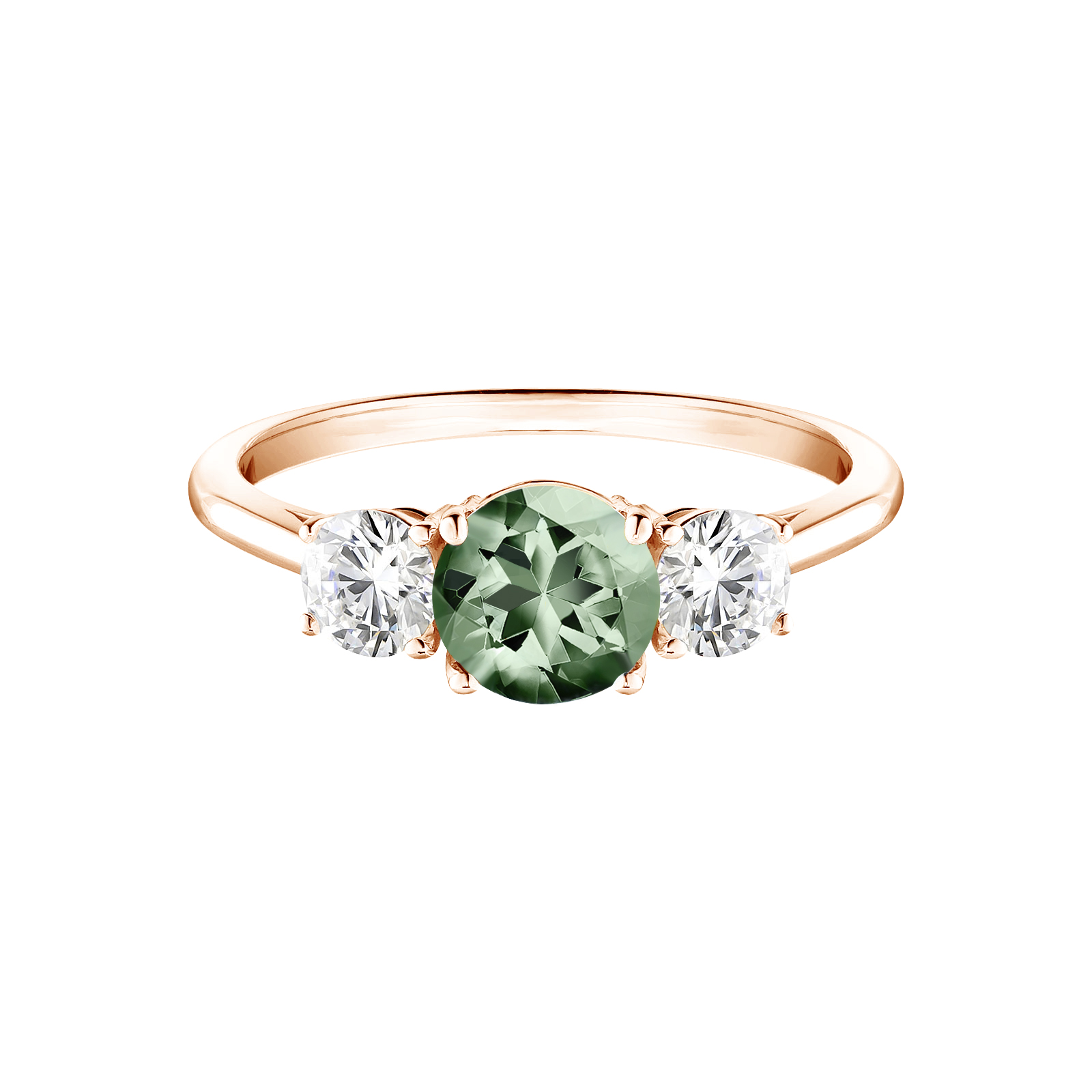 Ring Rose gold Green Sapphire Little Lady Duo 1