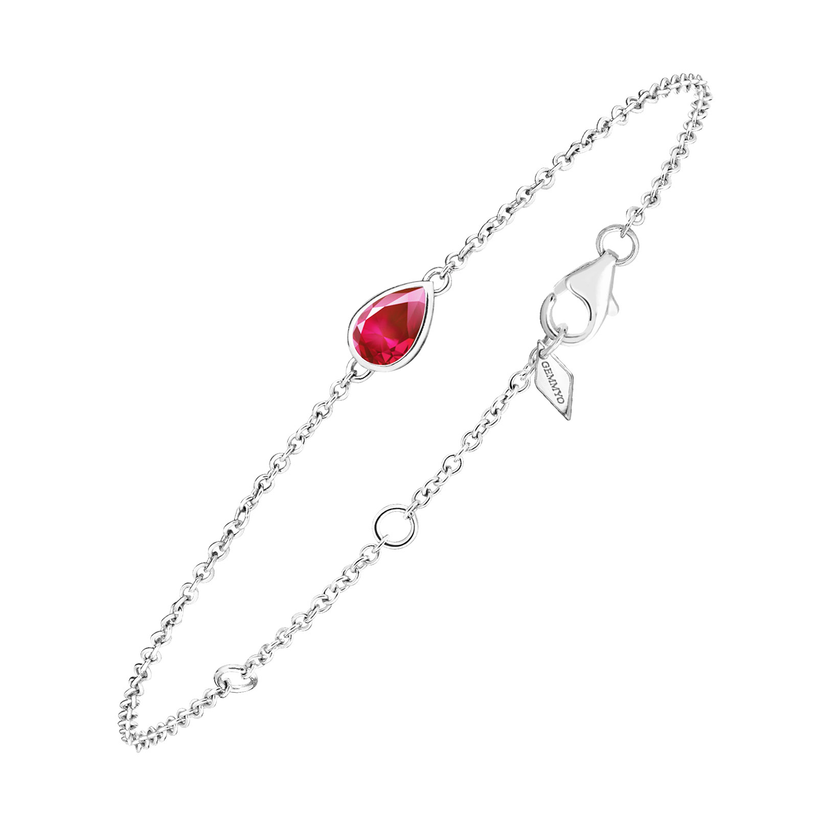 Bracelet White gold Ruby Gemmyorama 1