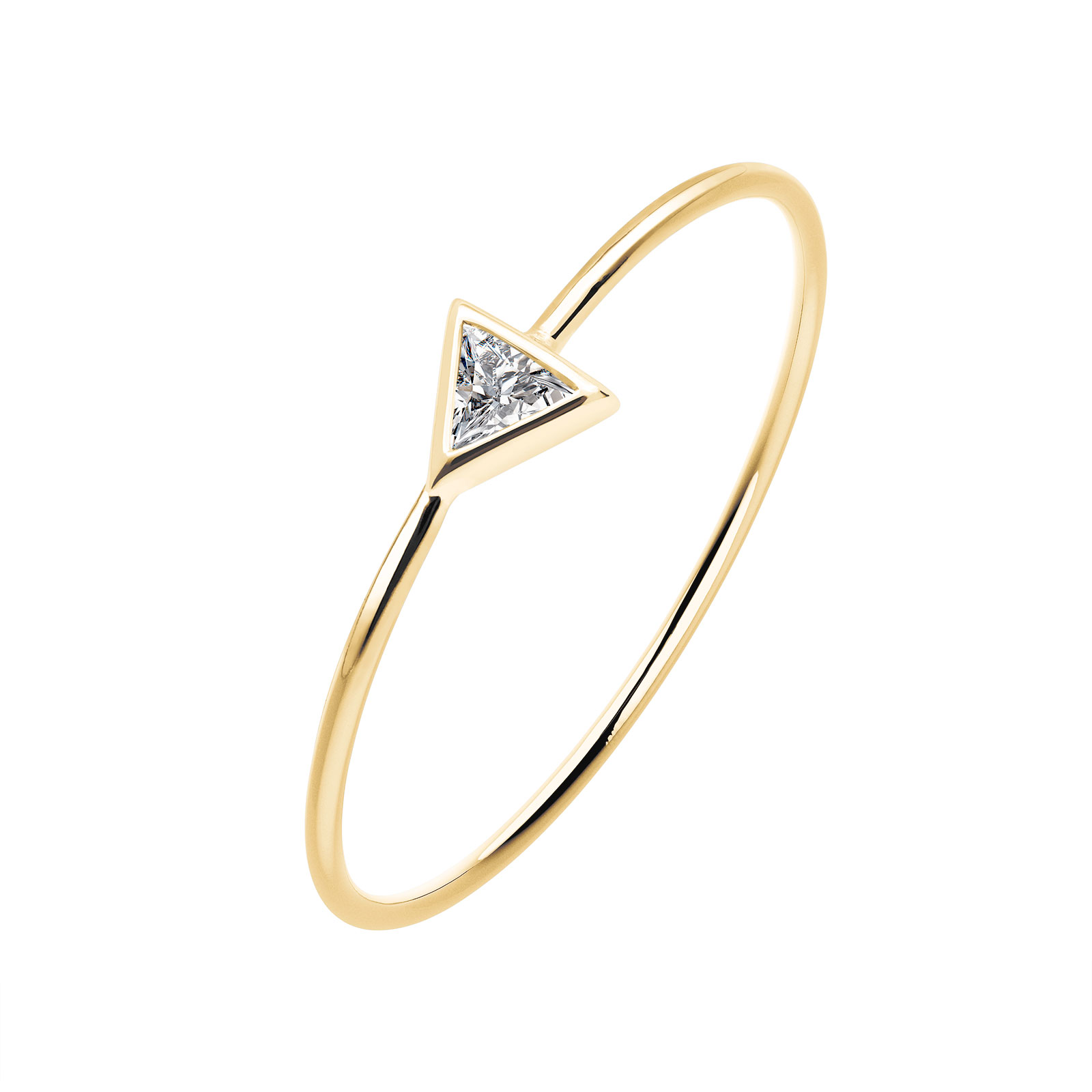 Bague Or jaune Diamant Gemmyorama Triangle 1