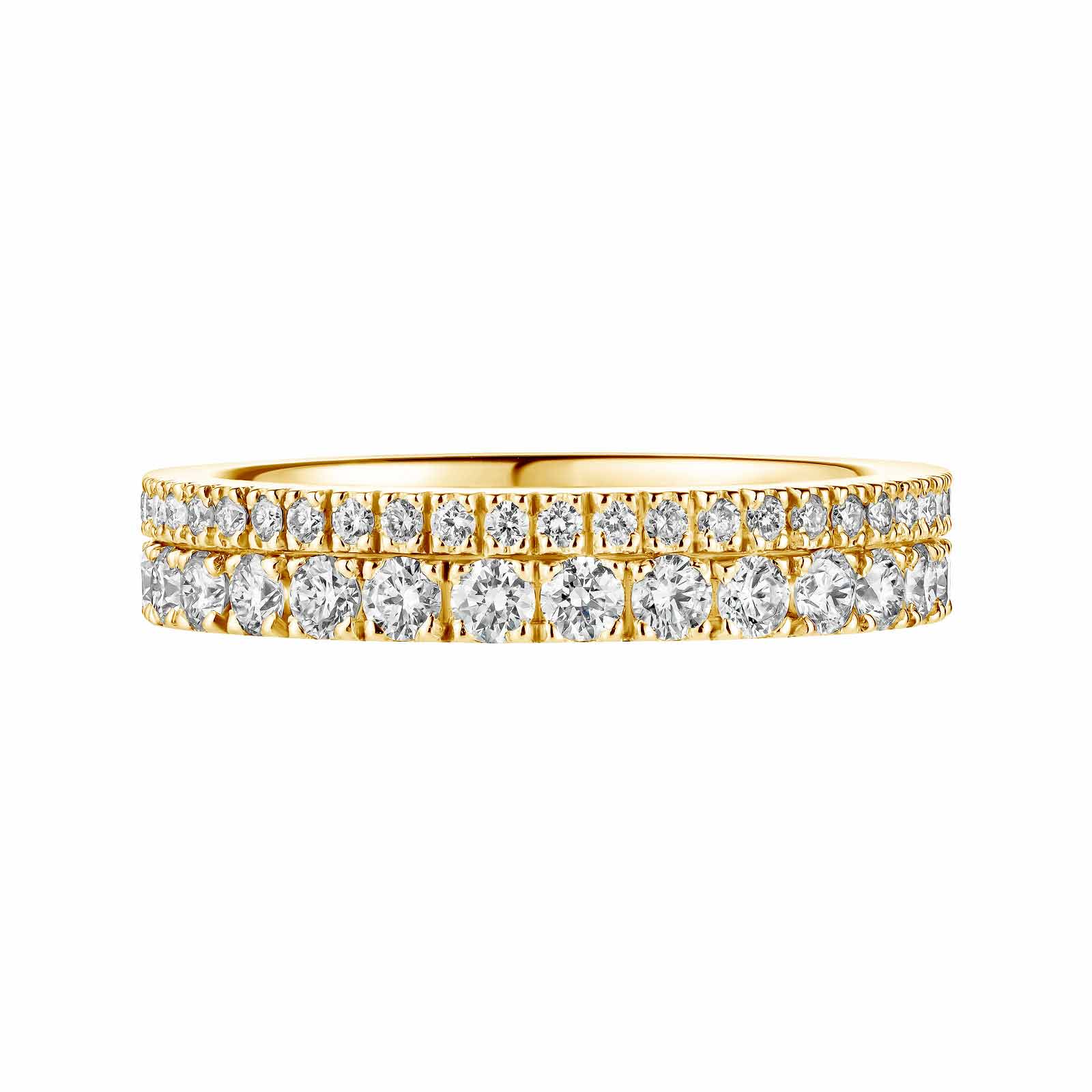結婚指輪 イエローゴールド ダイヤモンド Duo Pavée 1