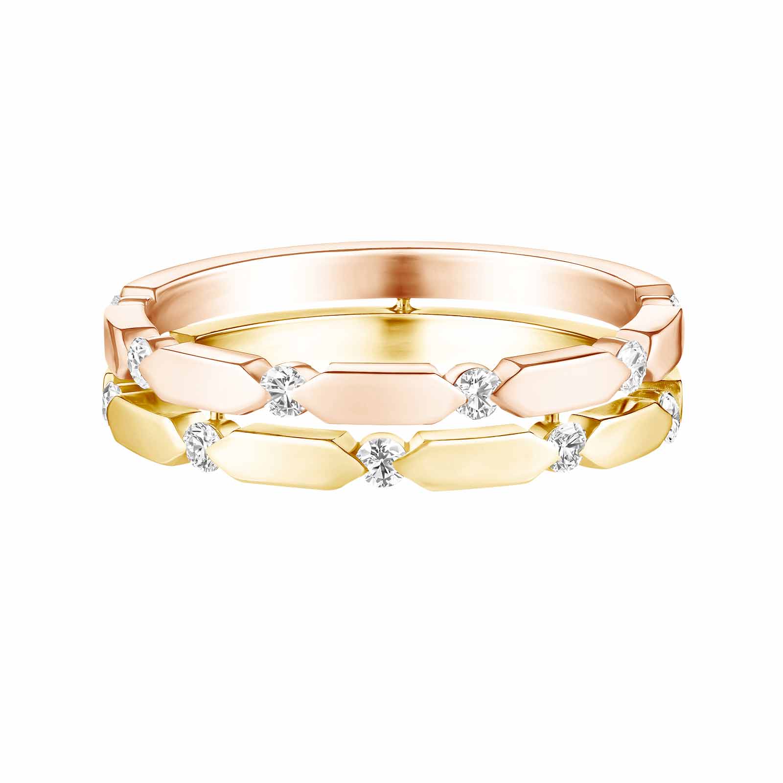 Ring Rosé- und Gelbgold Diamant MET Duo S 1