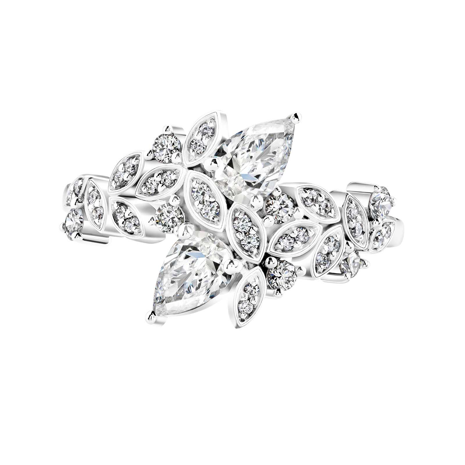 Ring White gold Diamond EverBloom Toi & Moi 1