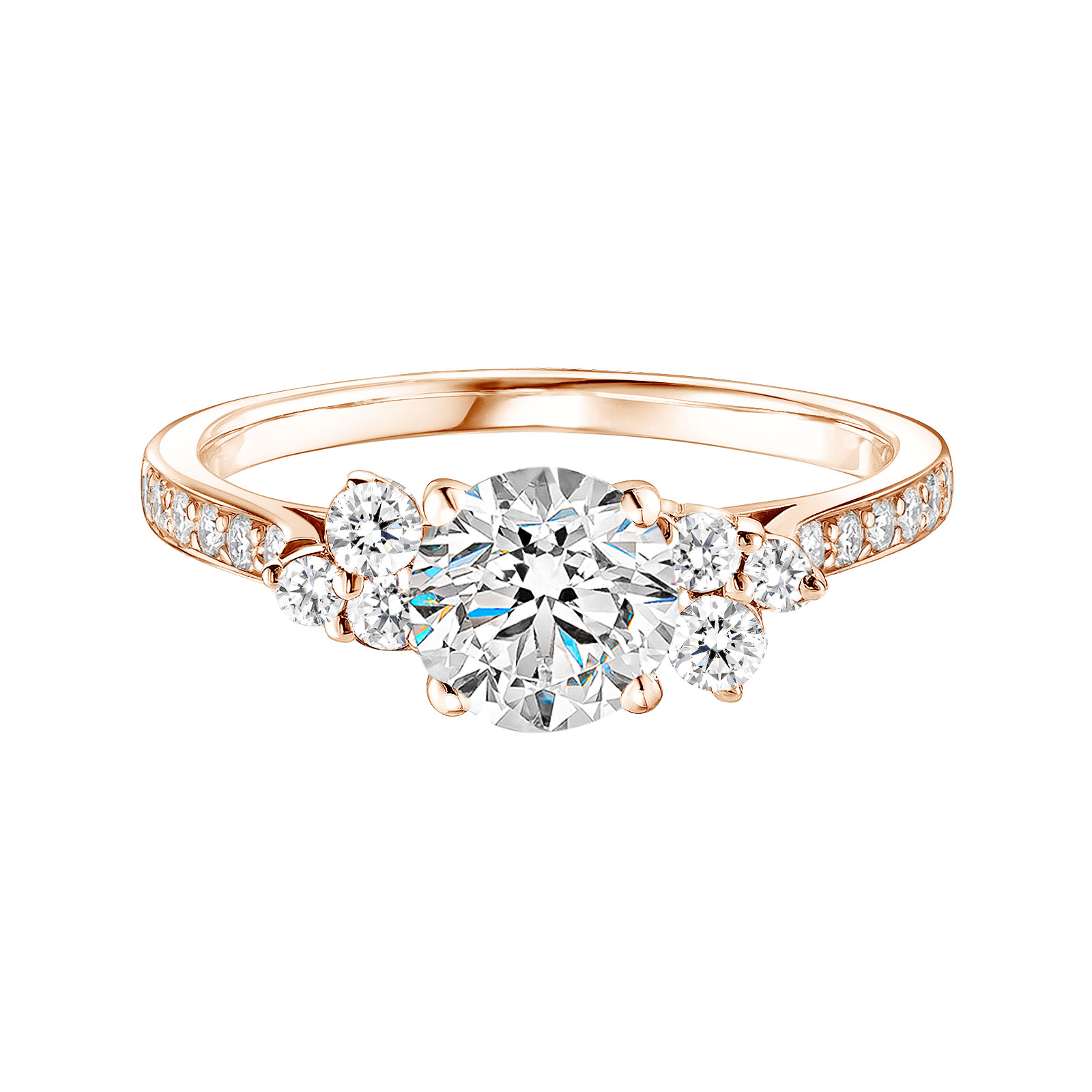 Ring Rose gold Diamond Baby EverBloom 6 mm Pavée 1
