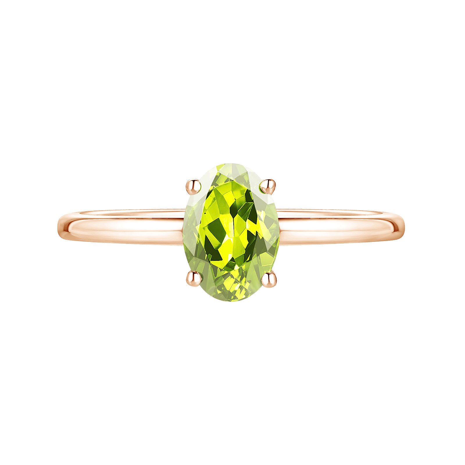 Bague Or rose Péridot Lady Ovale 1