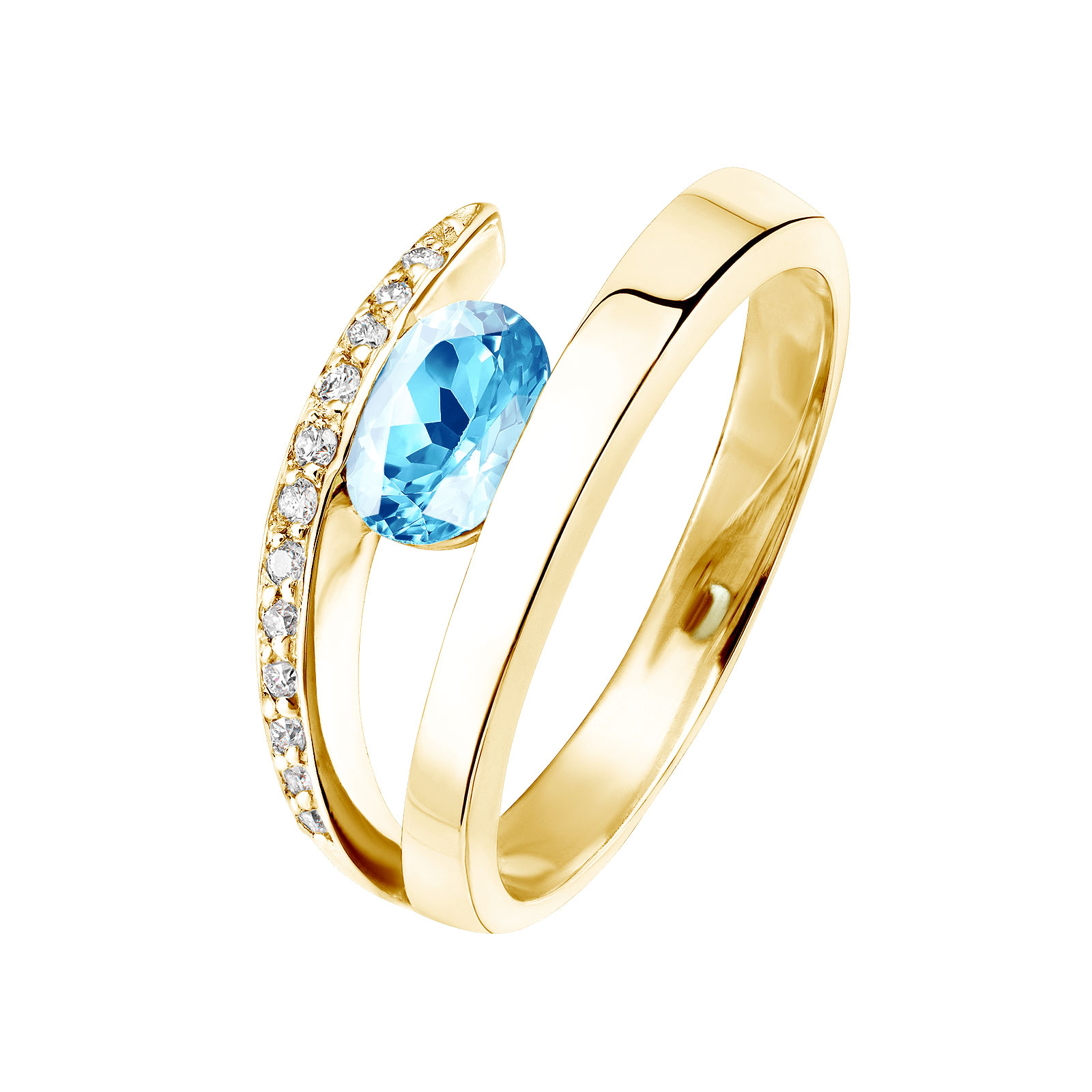 Bague Or jaune Topaze et diamants Ananta 1