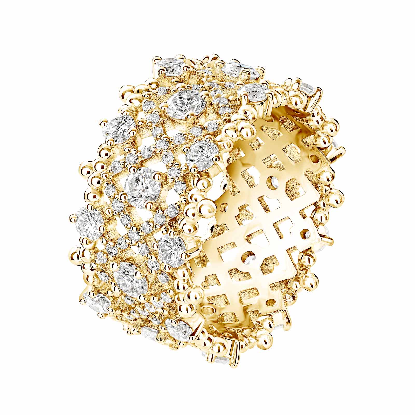 Ring Gelbgold Diamant RétroMilano Prima Pavée 1