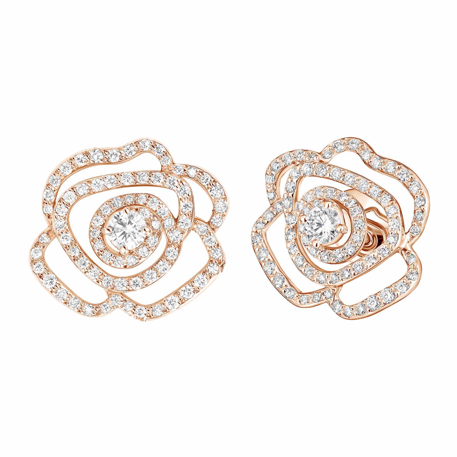 Earrings Rose gold Diamond PrimaRosa Alta 1