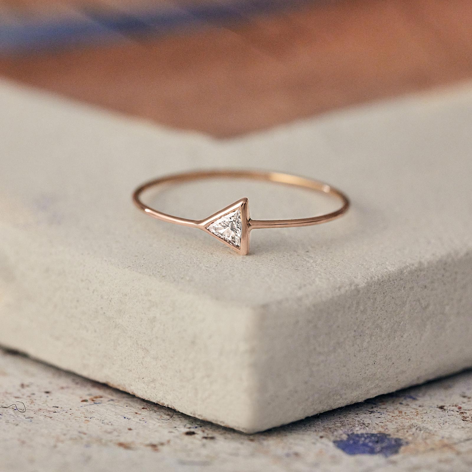 Gold Open Triangle Ring