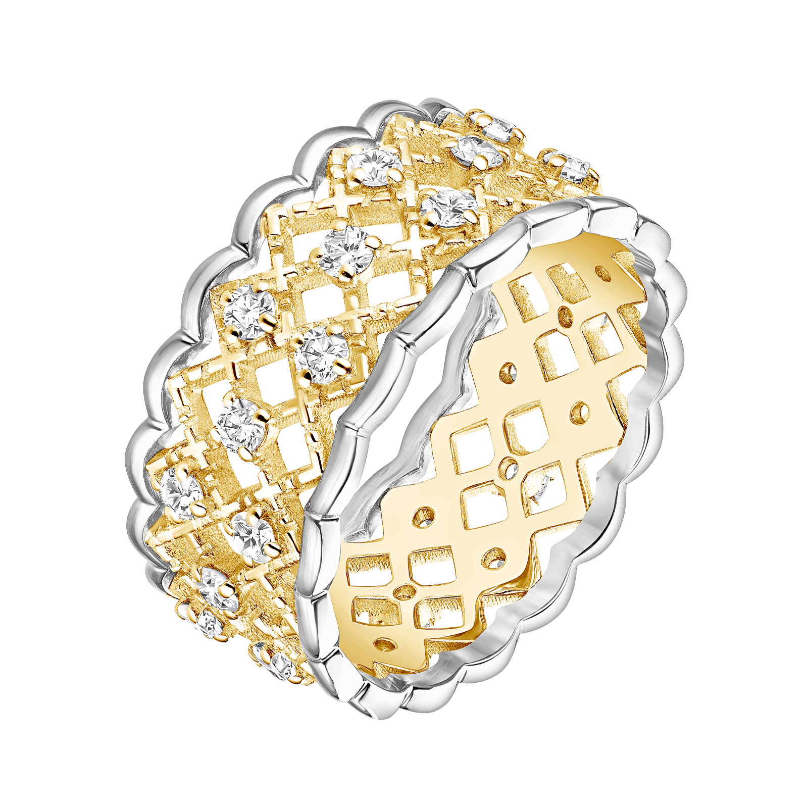 Ring Yellow and white gold Diamond RétroMilano Duo 1