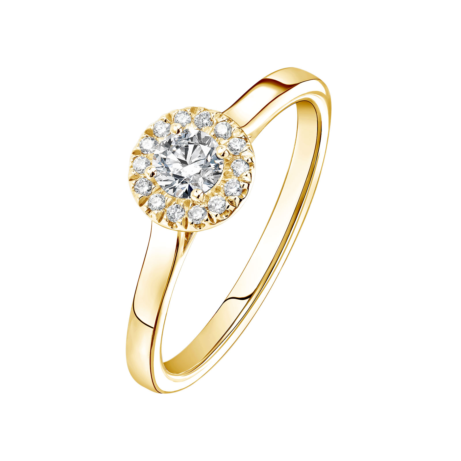 Bague Or jaune Diamant Rétromantique S 1